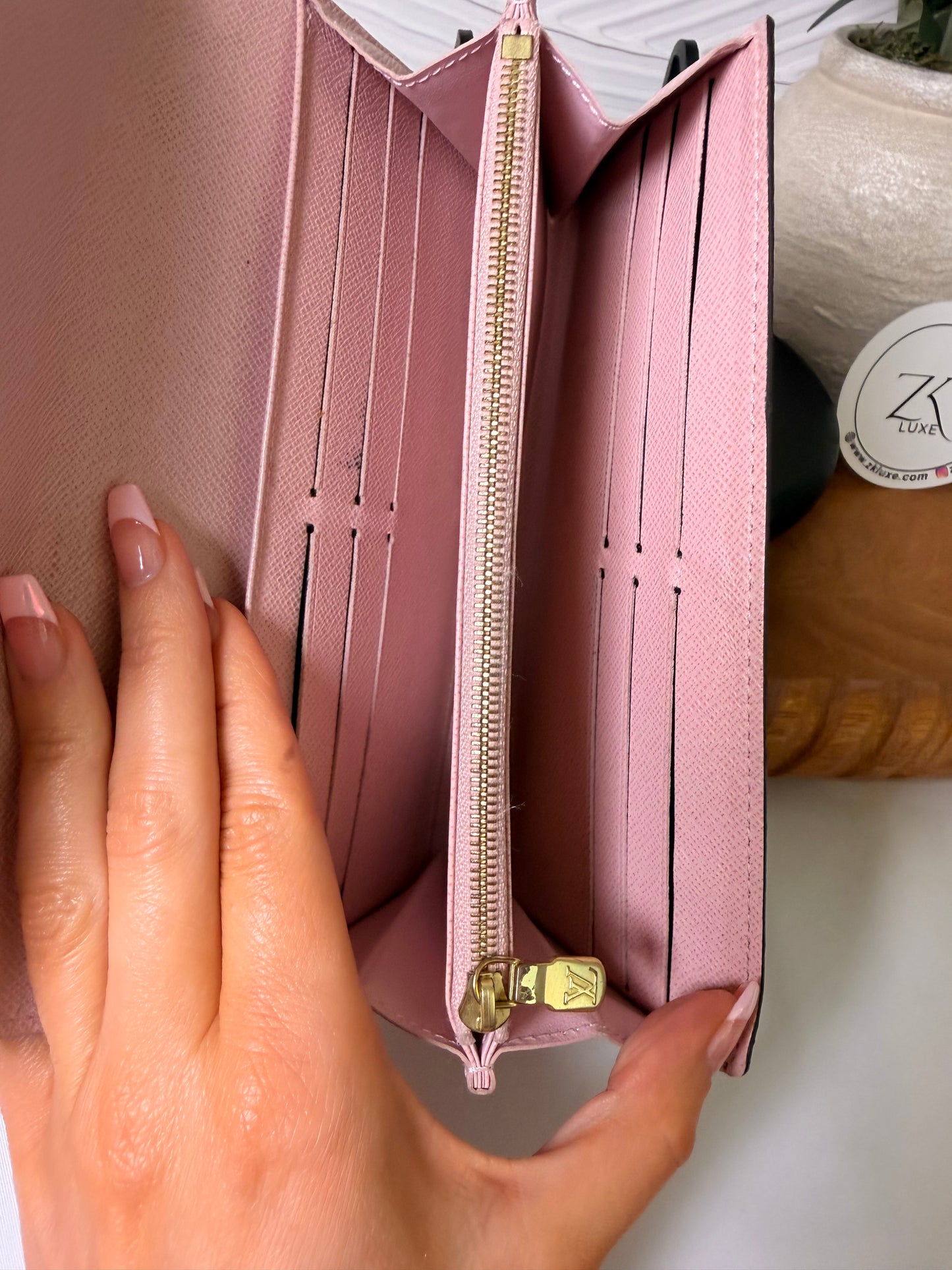 Louis Vuitton Damier Ebene Sarah Wallet