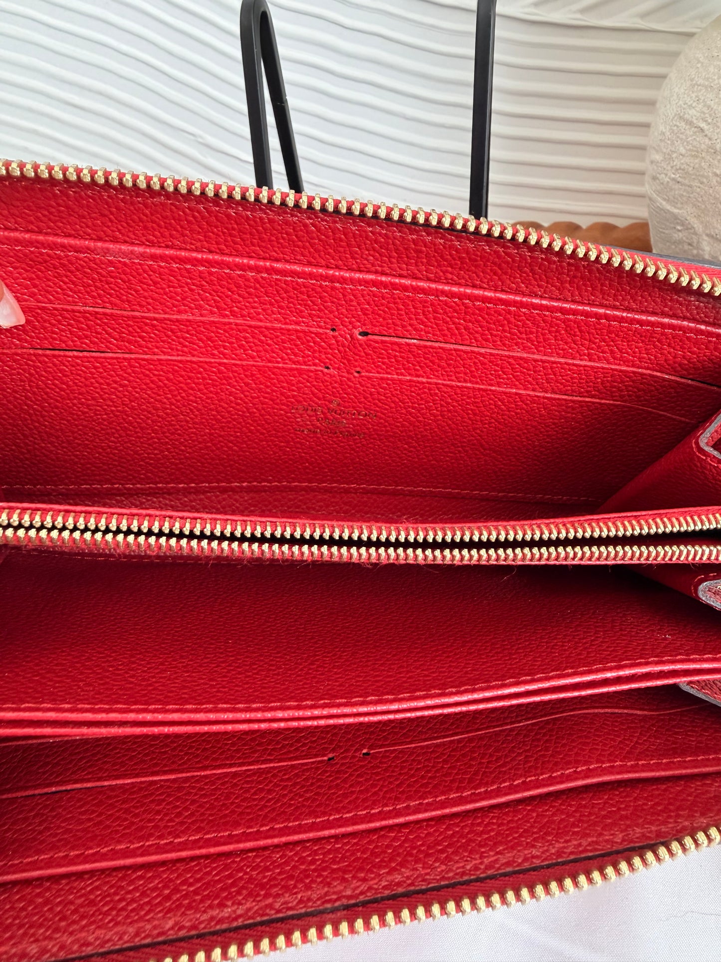 Louis Vuitton Red Empriente Monogram Zippy