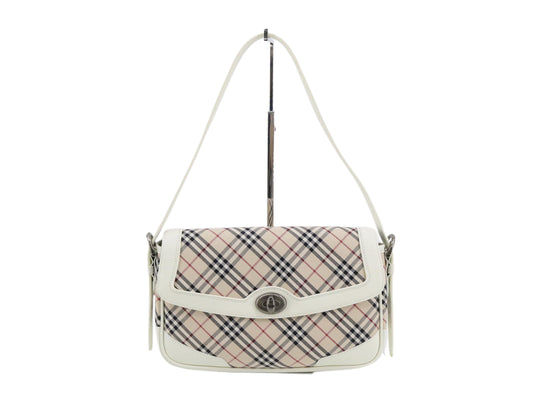 Burberry Nova Check Beige Canvas Shoulder Bag