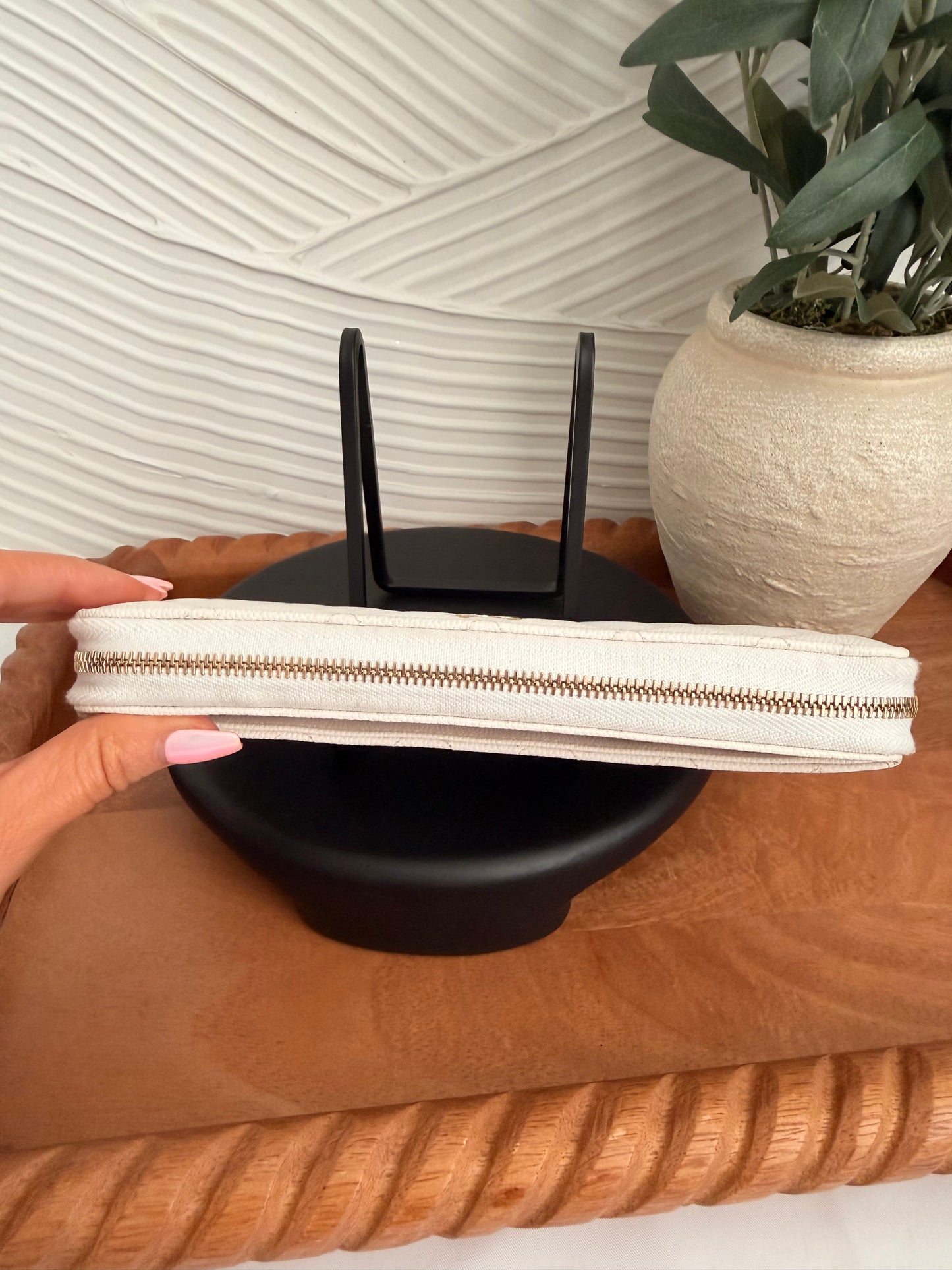 Chanel Coco Mark Matelasse Leather Long Wallet