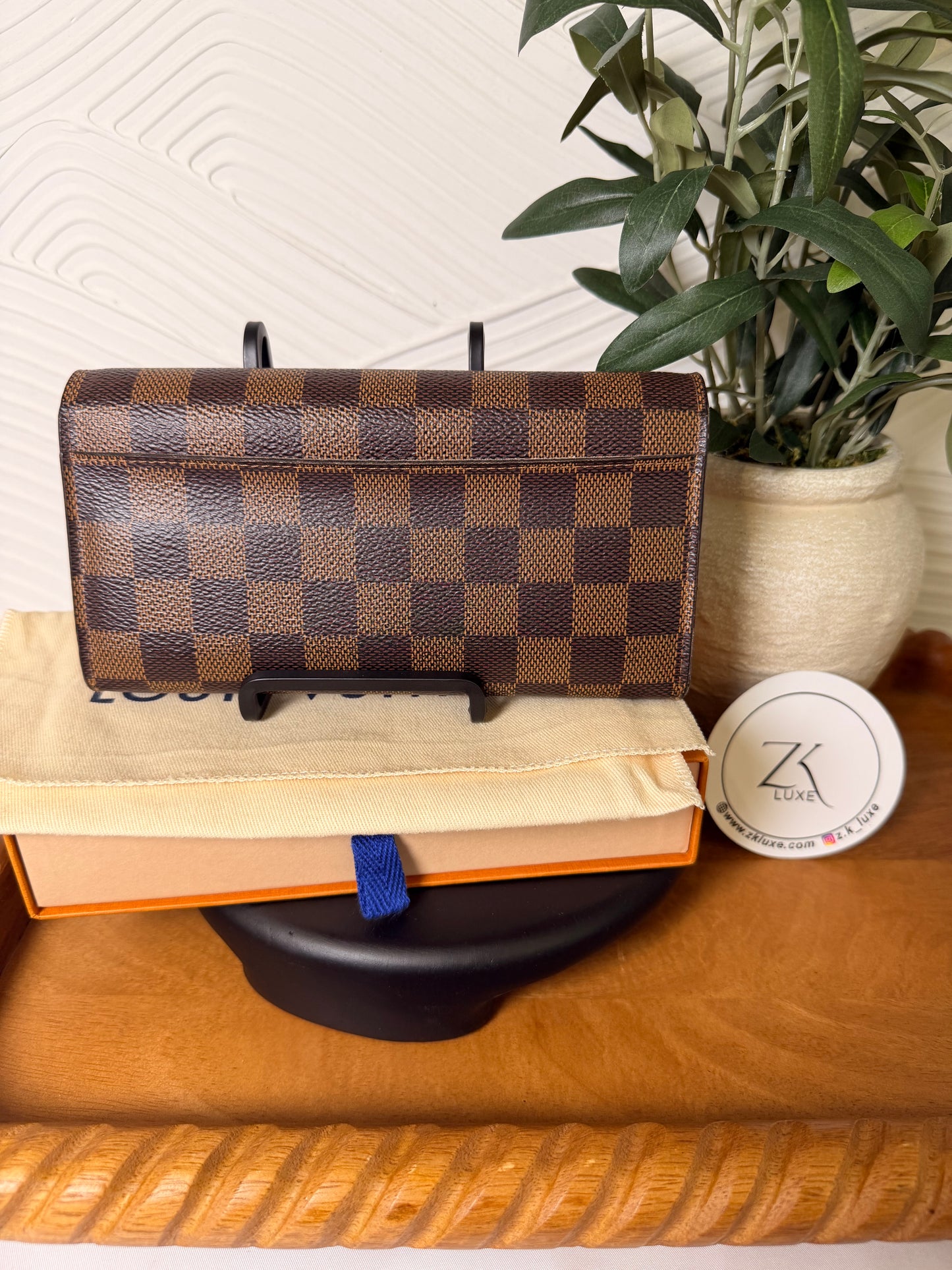Louis Vuitton Damier Ebene Sarah Wallet