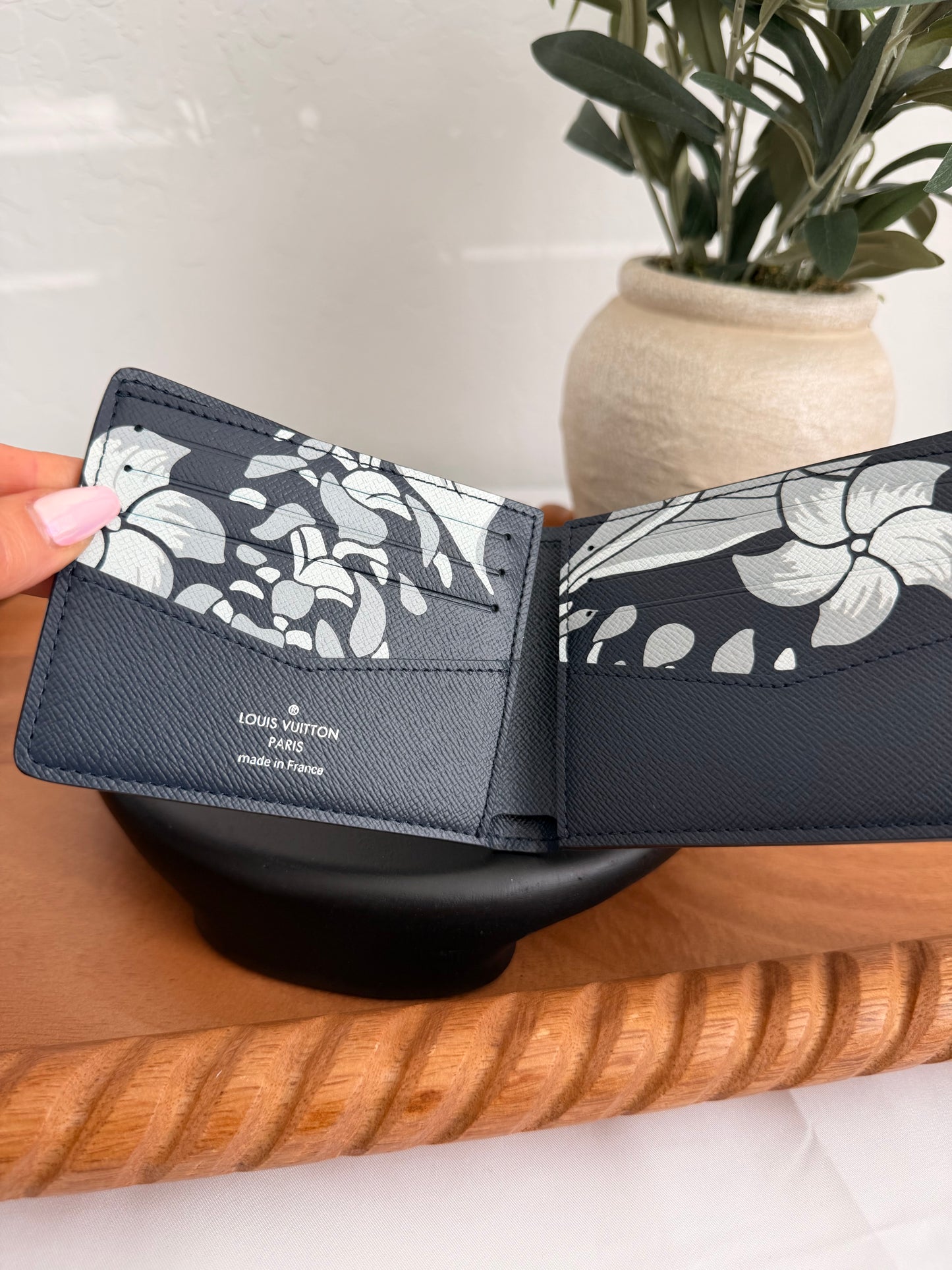 Louis Vuitton Floral Taiga Slender Wallet