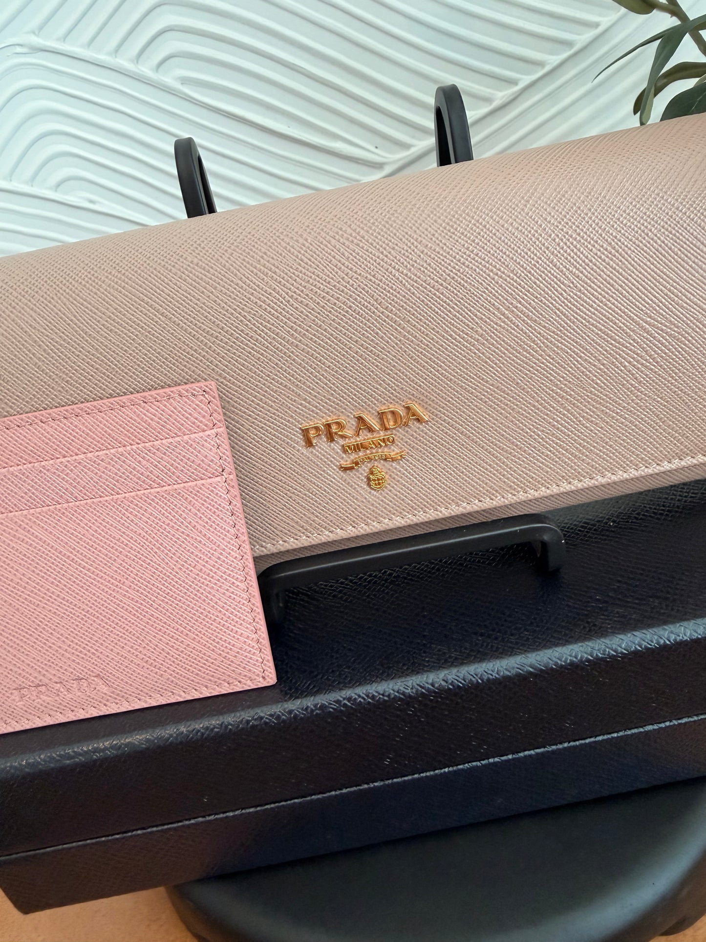 Prada saffiano long wallet