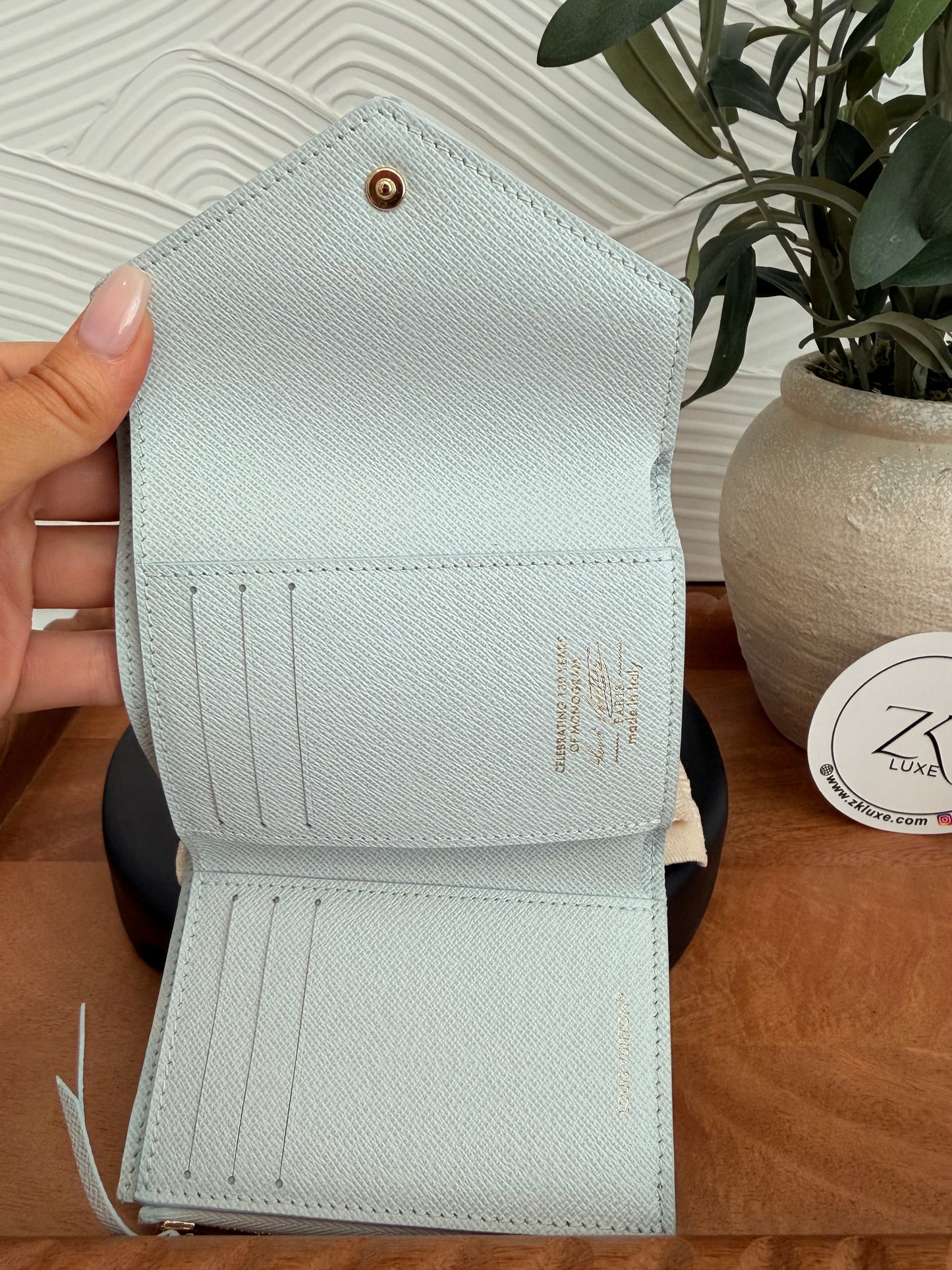 Louis Vuitton Victorine Wallet In Bleu Courrier - 130th anniversary