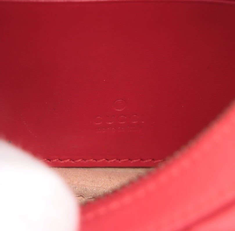 GG Marmont Half Moon Mini Red Handbag Leather