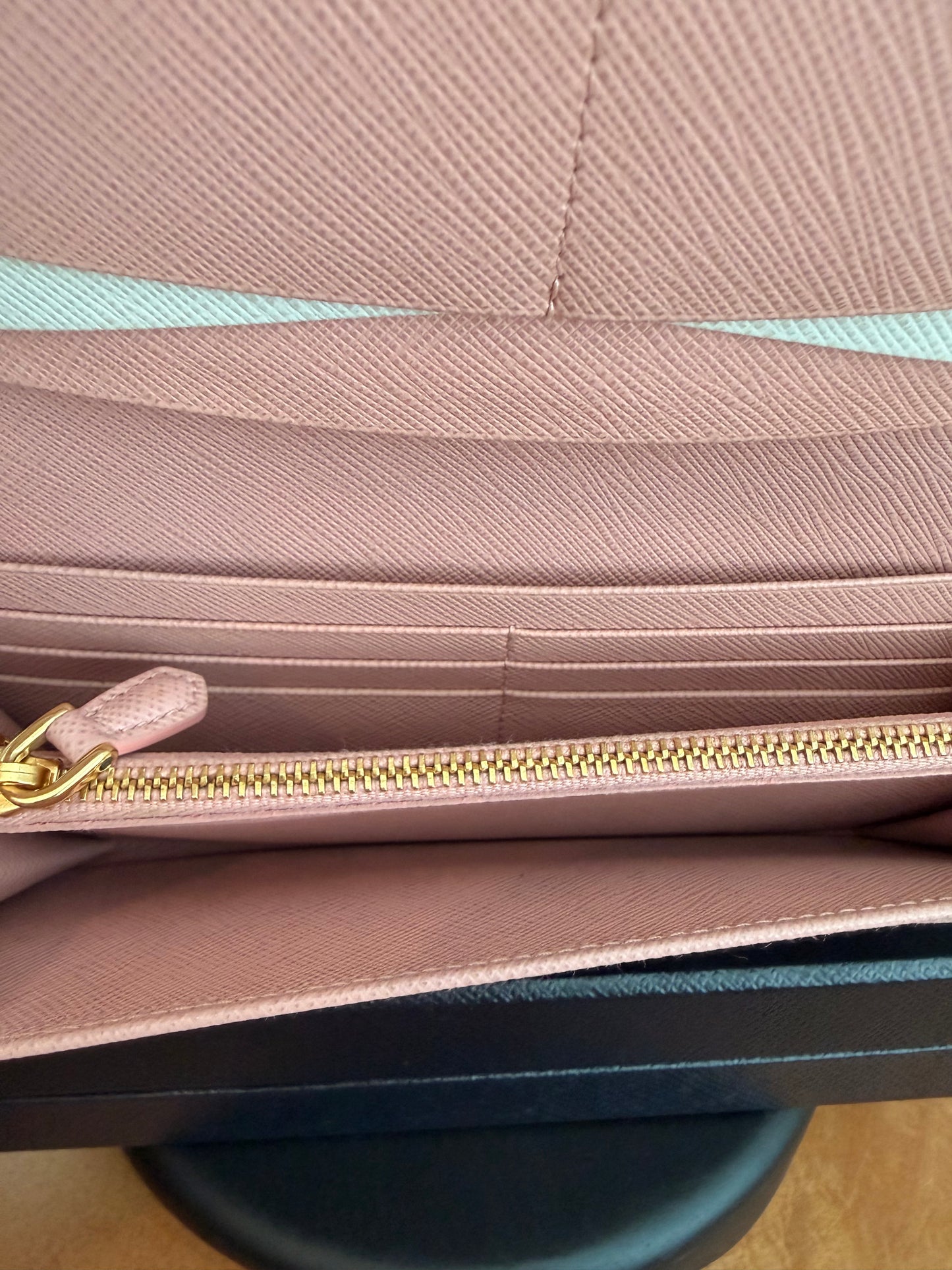 Prada saffiano long wallet