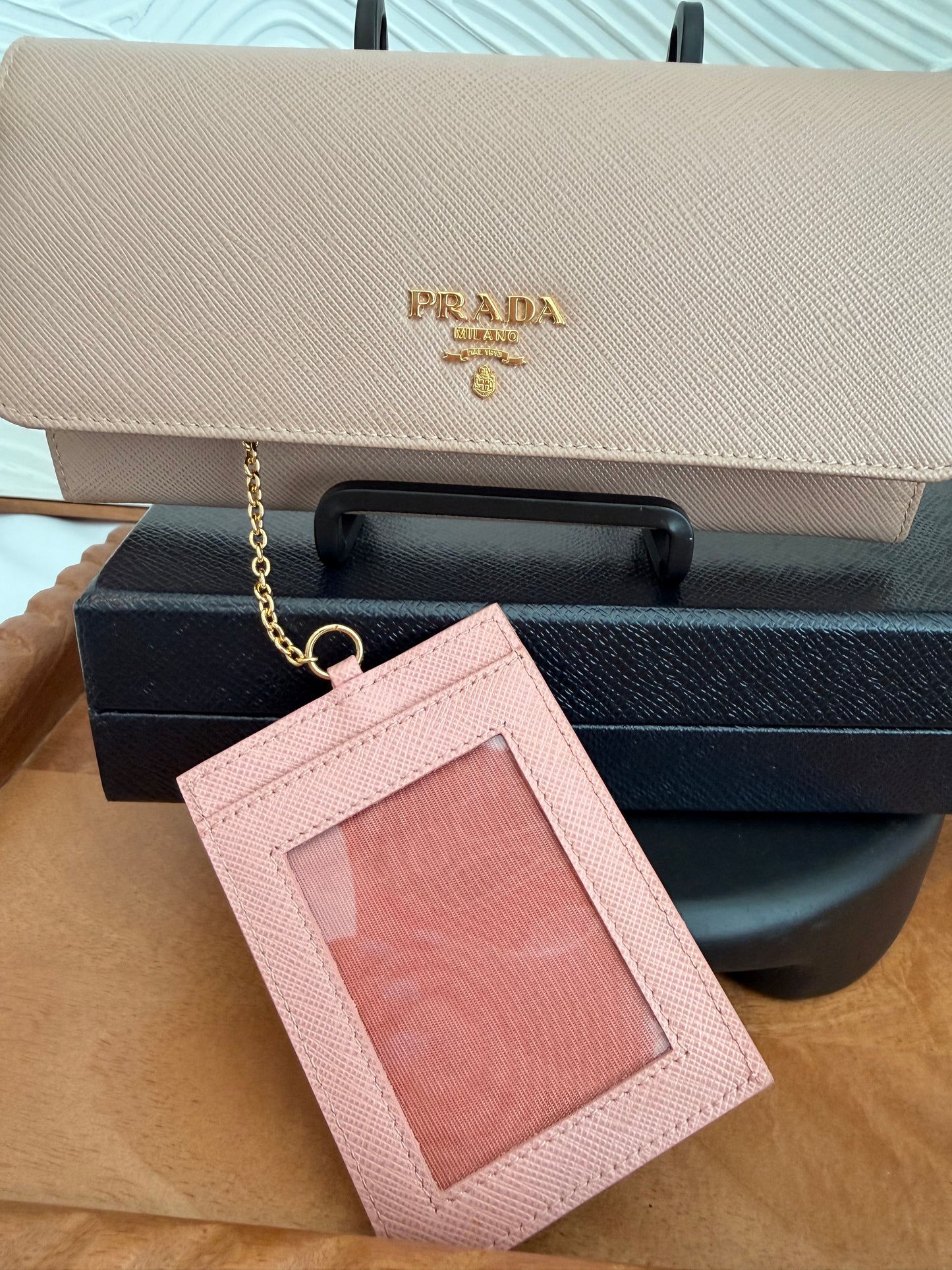 Prada saffiano long wallet
