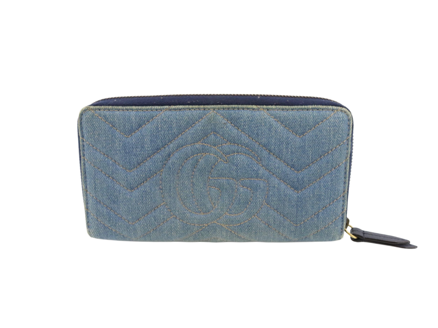 Cartera Gucci GG Marmont Denim con perlas
