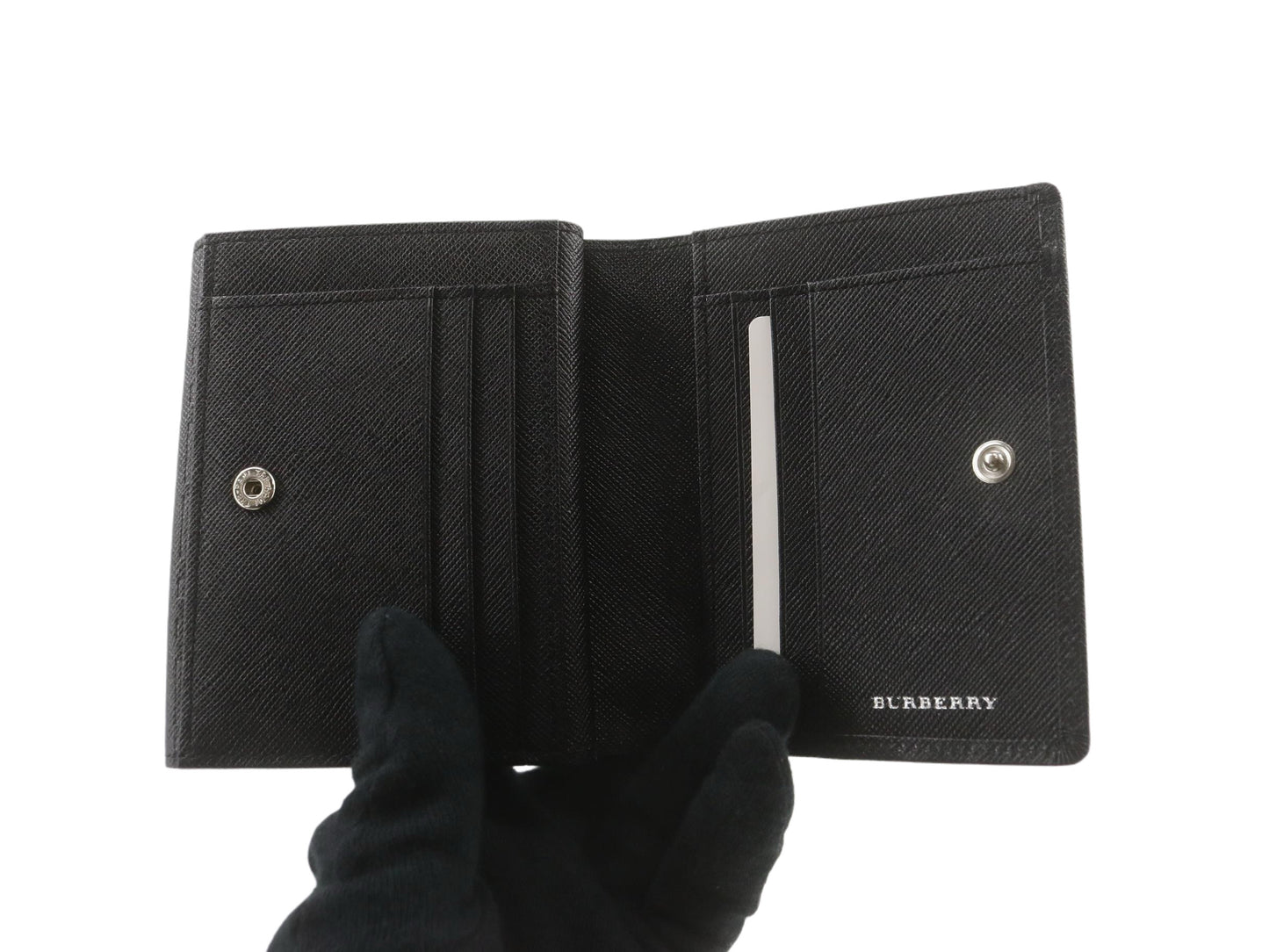 Cartera continental Burberry con estampado a cuadros en relieve