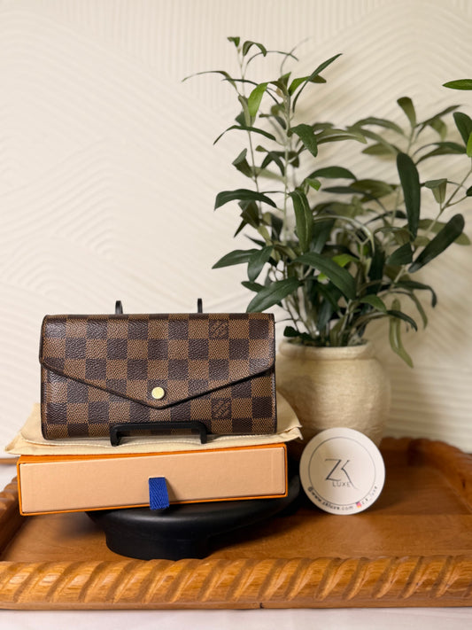 Louis Vuitton Damier Ebene Sarah Wallet