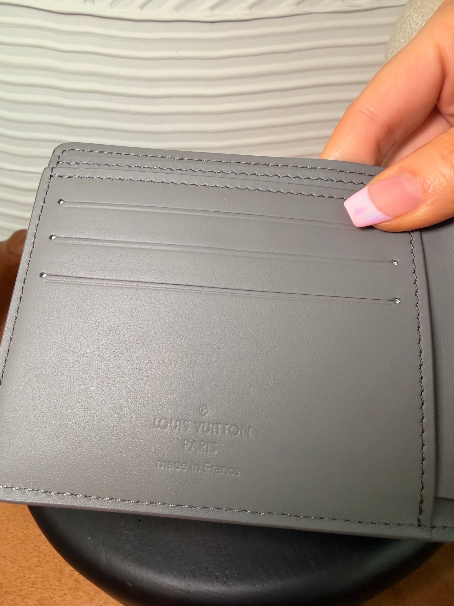 Louis Vuitton Grey Aerogram Multiple Wallet