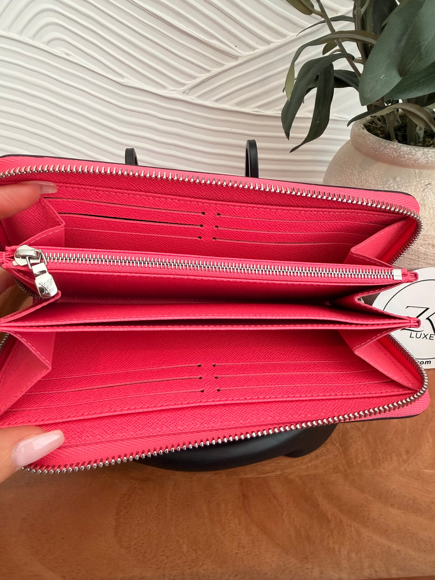 Louis Vuitton Pink Epi Zippy Wallet