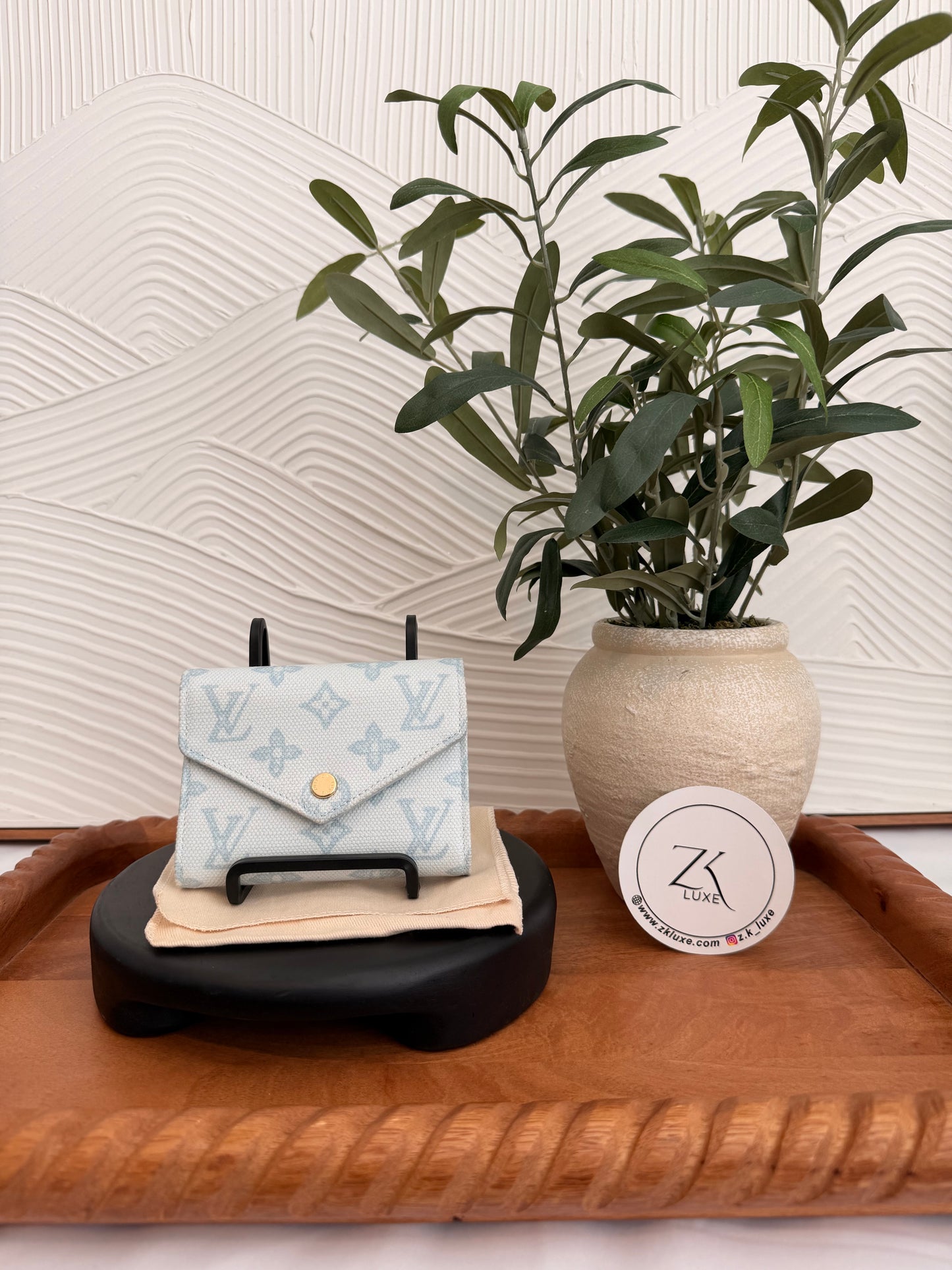 Louis Vuitton Victorine Wallet In Bleu Courrier - 130th anniversary
