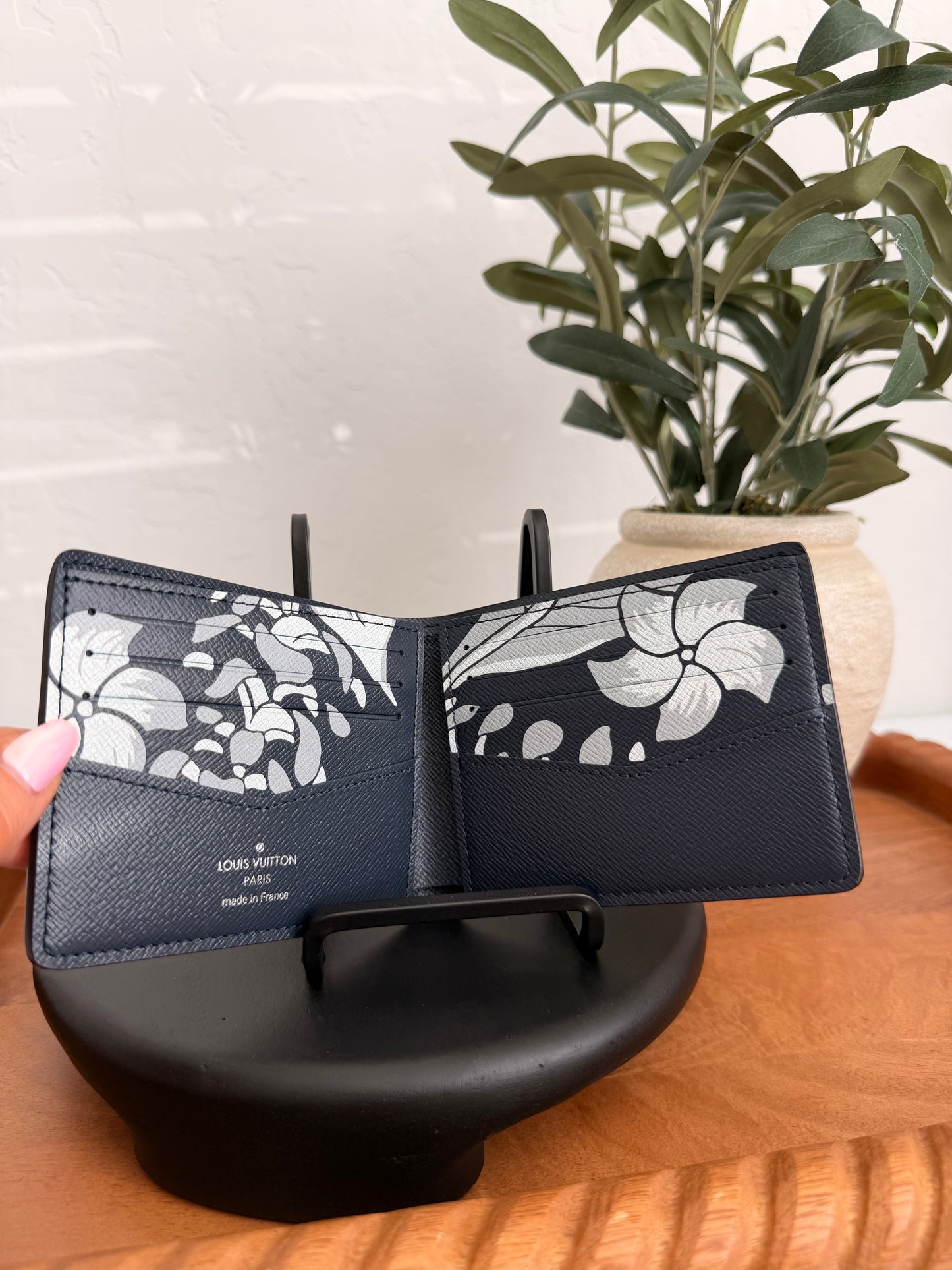 Louis Vuitton Floral Taiga Slender Wallet