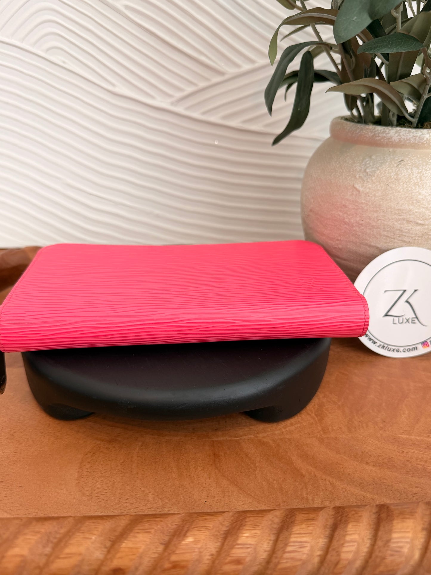 Louis Vuitton Pink Epi Zippy Wallet