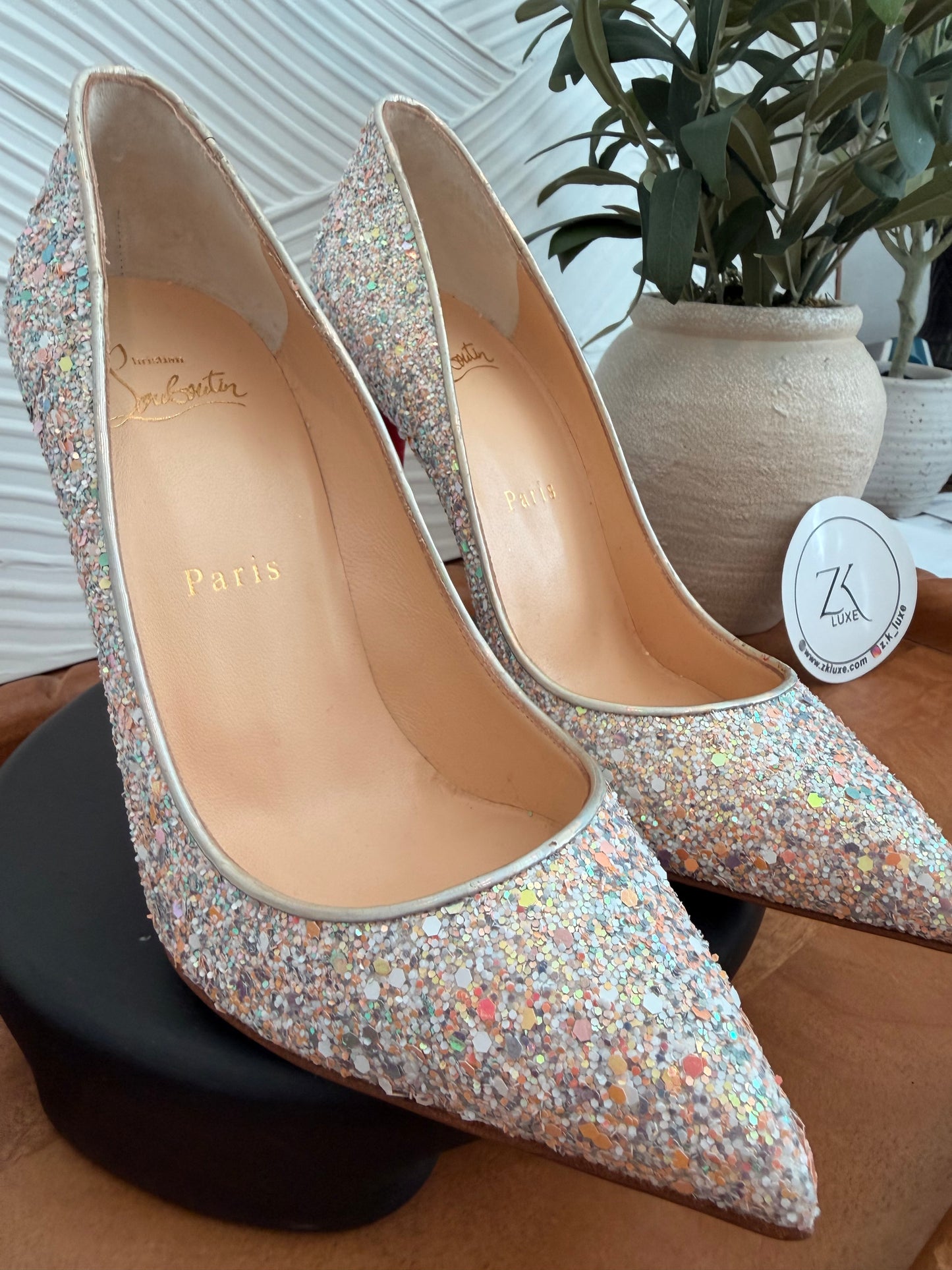 Christian Louboutin pigalle follies 100mm gl gems/sp las