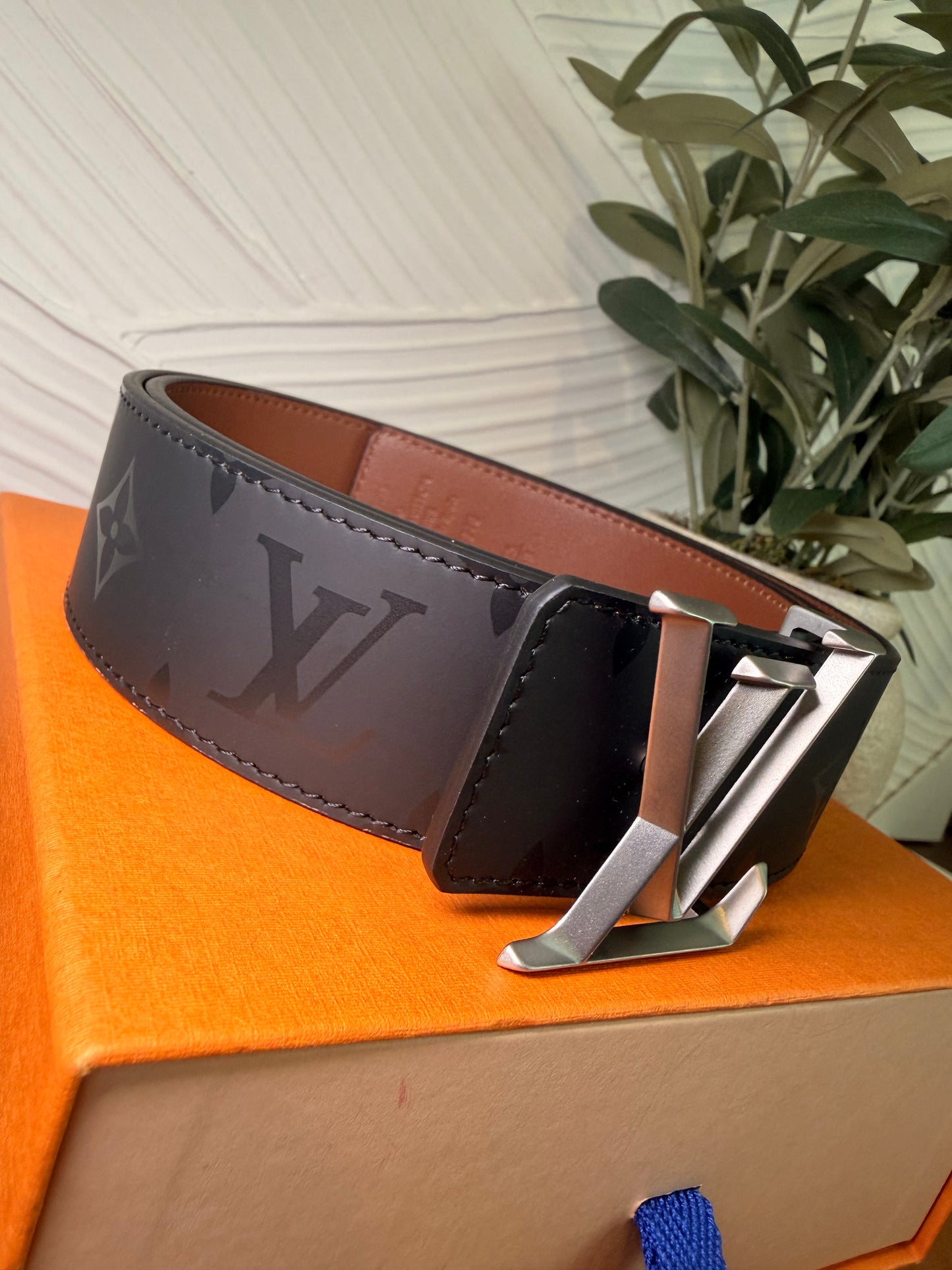 Louis Vuitton Monogram Leather Pyramid Reversible 40MM Belt