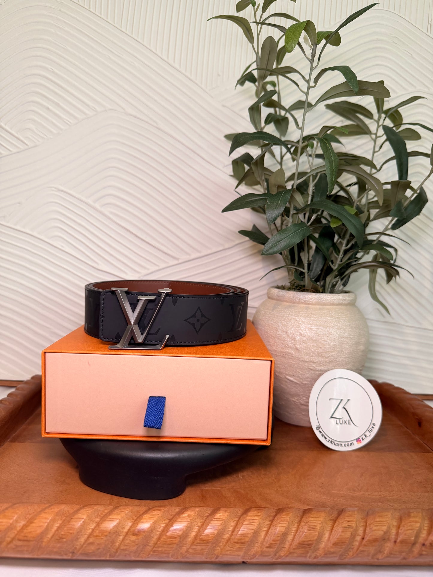Louis Vuitton Monogram Leather Pyramid Reversible 40MM Belt