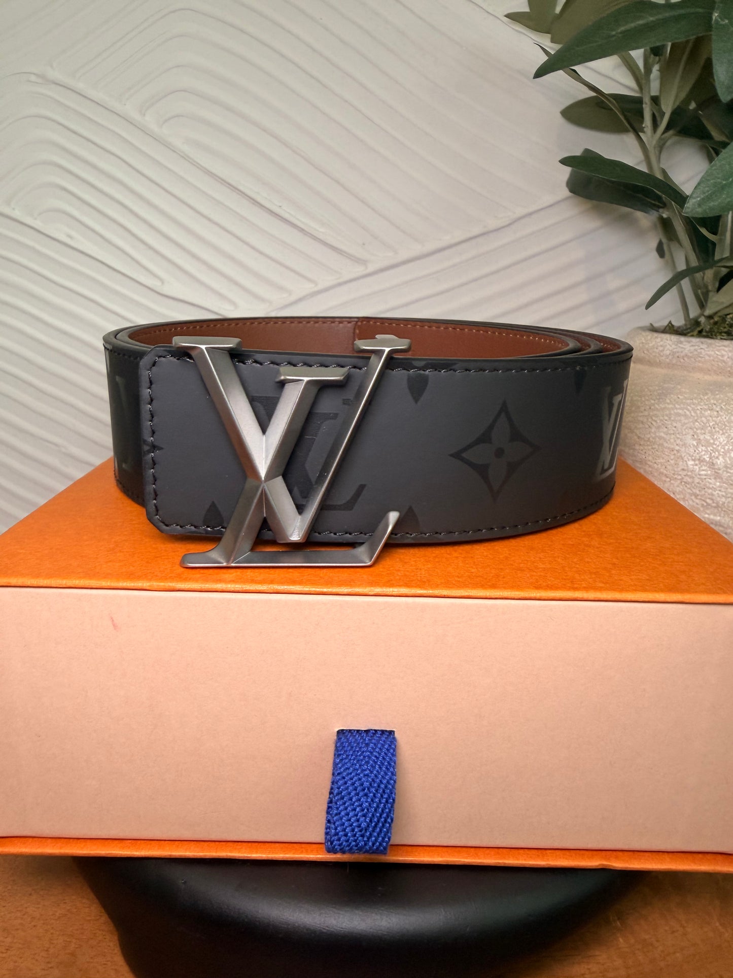 Louis Vuitton Monogram Leather Pyramid Reversible 40MM Belt