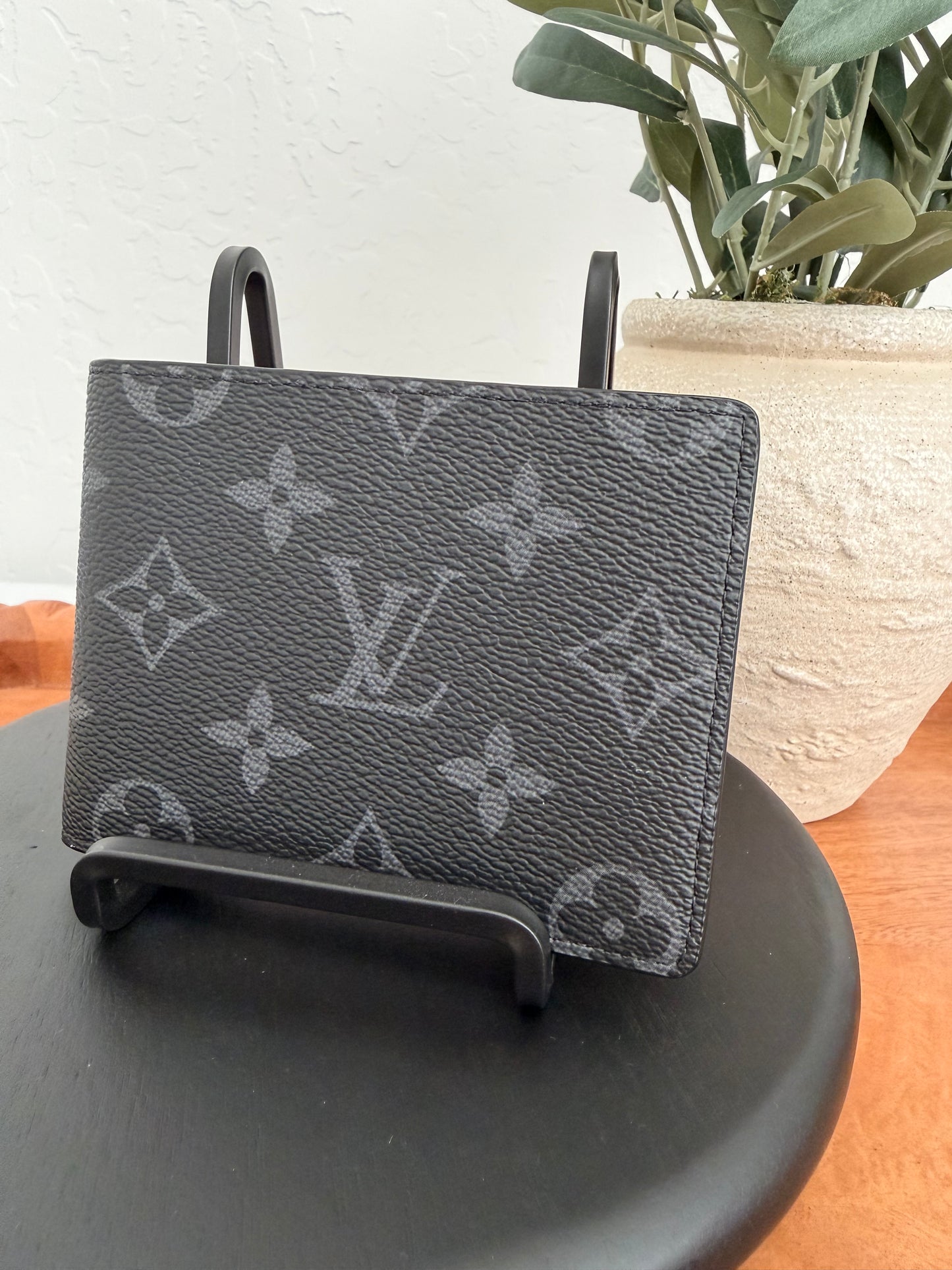 Louis Vuitton Monogram Eclipse Slender Bi-fold Wallet