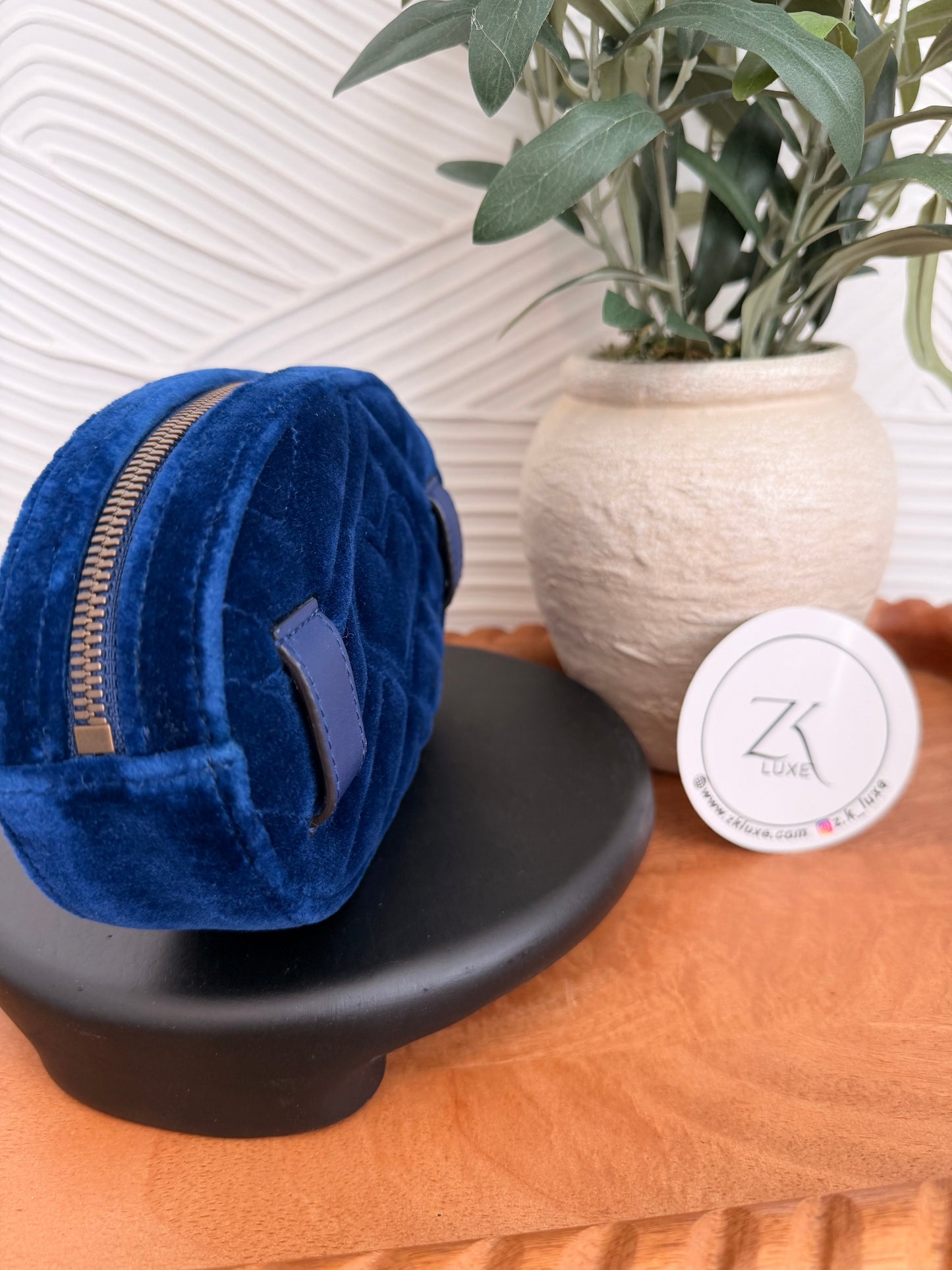 Gucci GG Marmont Blue Velour belt bag