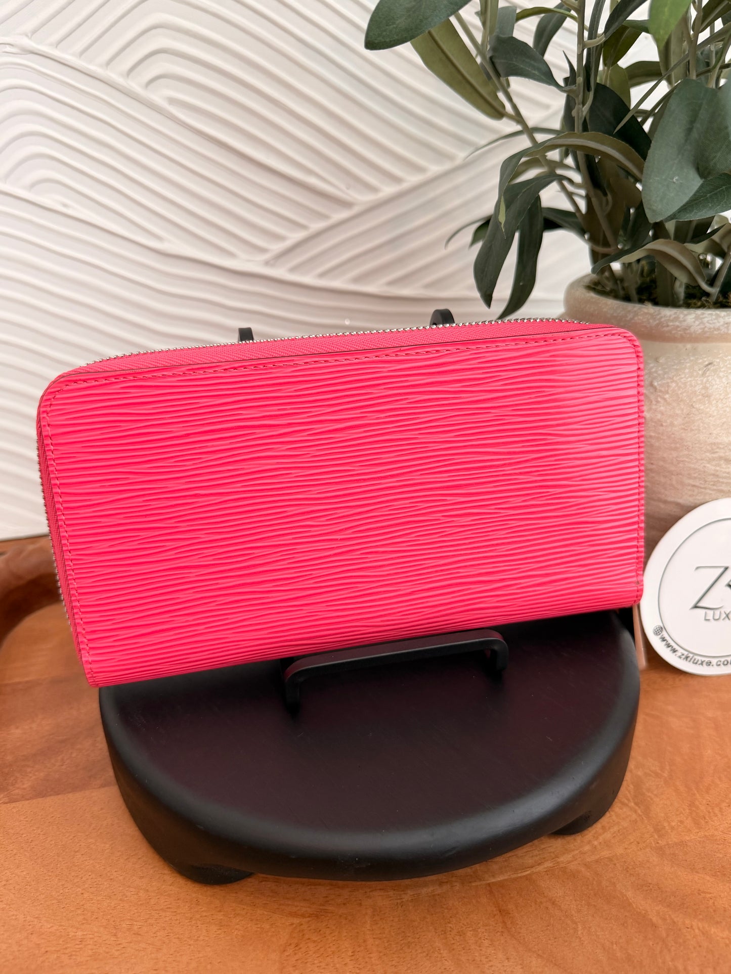 Louis Vuitton Pink Epi Zippy Wallet