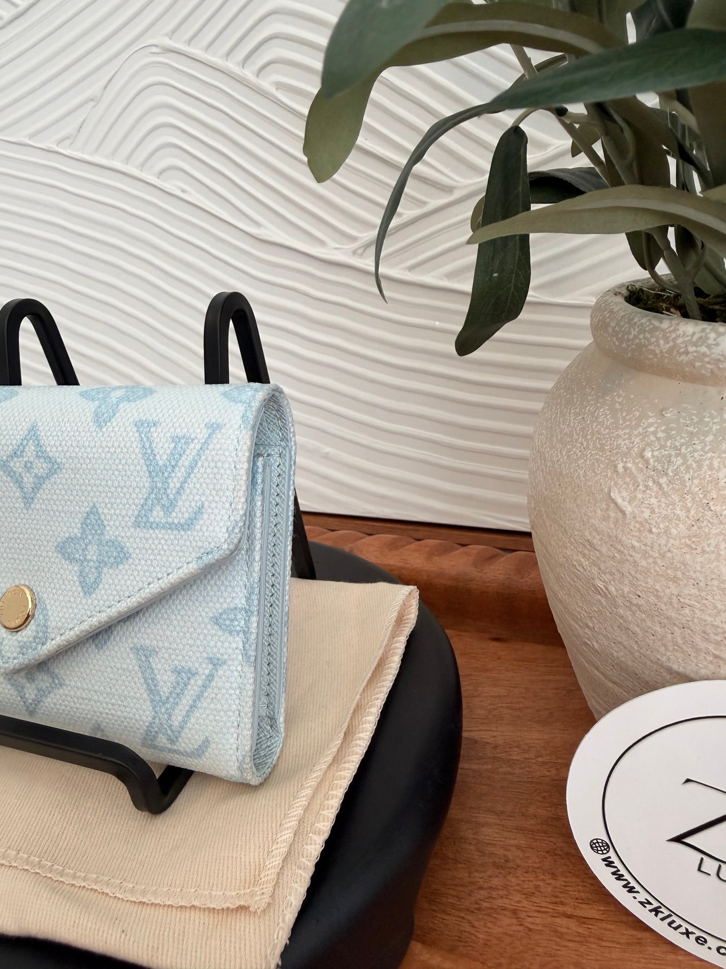 Louis Vuitton Victorine Wallet In Bleu Courrier - 130th anniversary