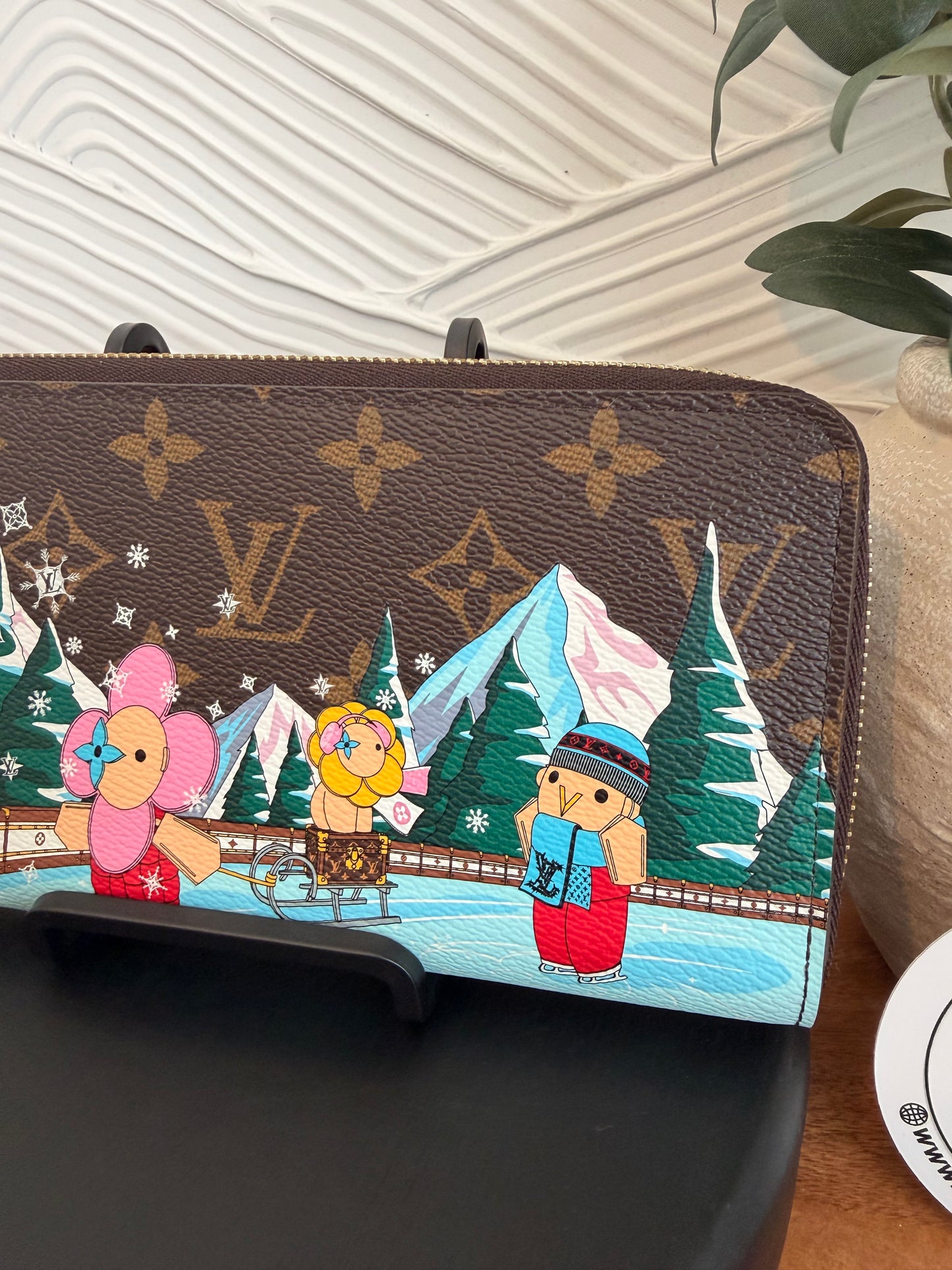 Louis Vuitton Limited Edition Vivienne Xmas Monogram Canvas Zippy Wallet