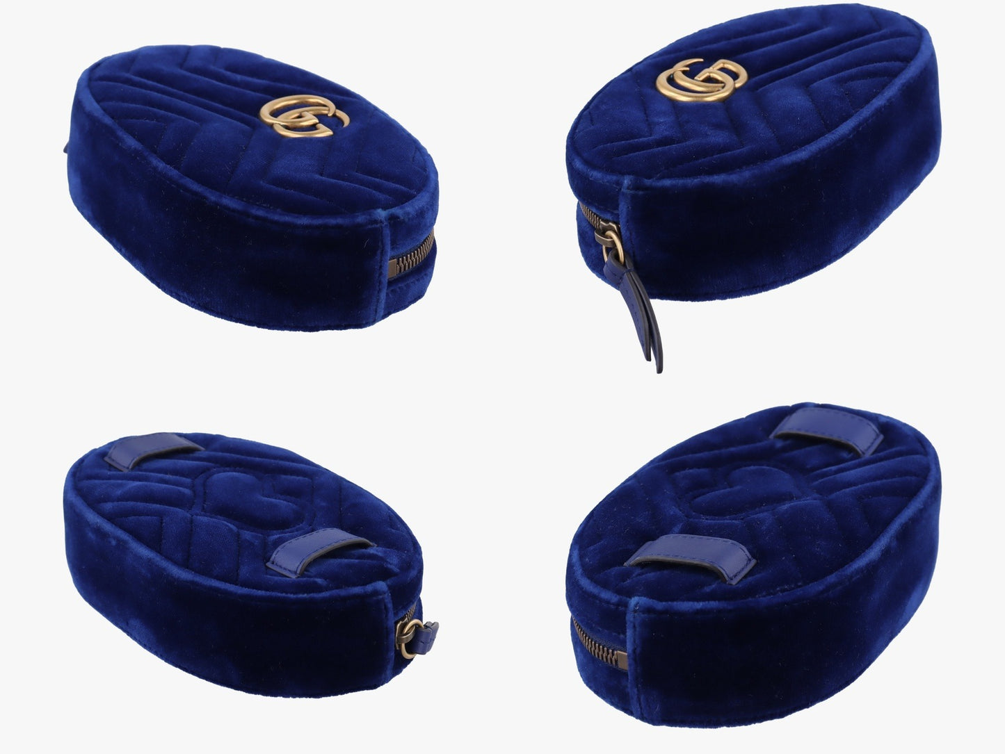 Riñonera Gucci GG Marmont de terciopelo azul
