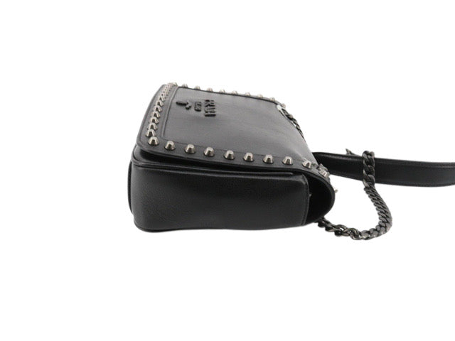 Bolso de hombro Prada Studded Glace