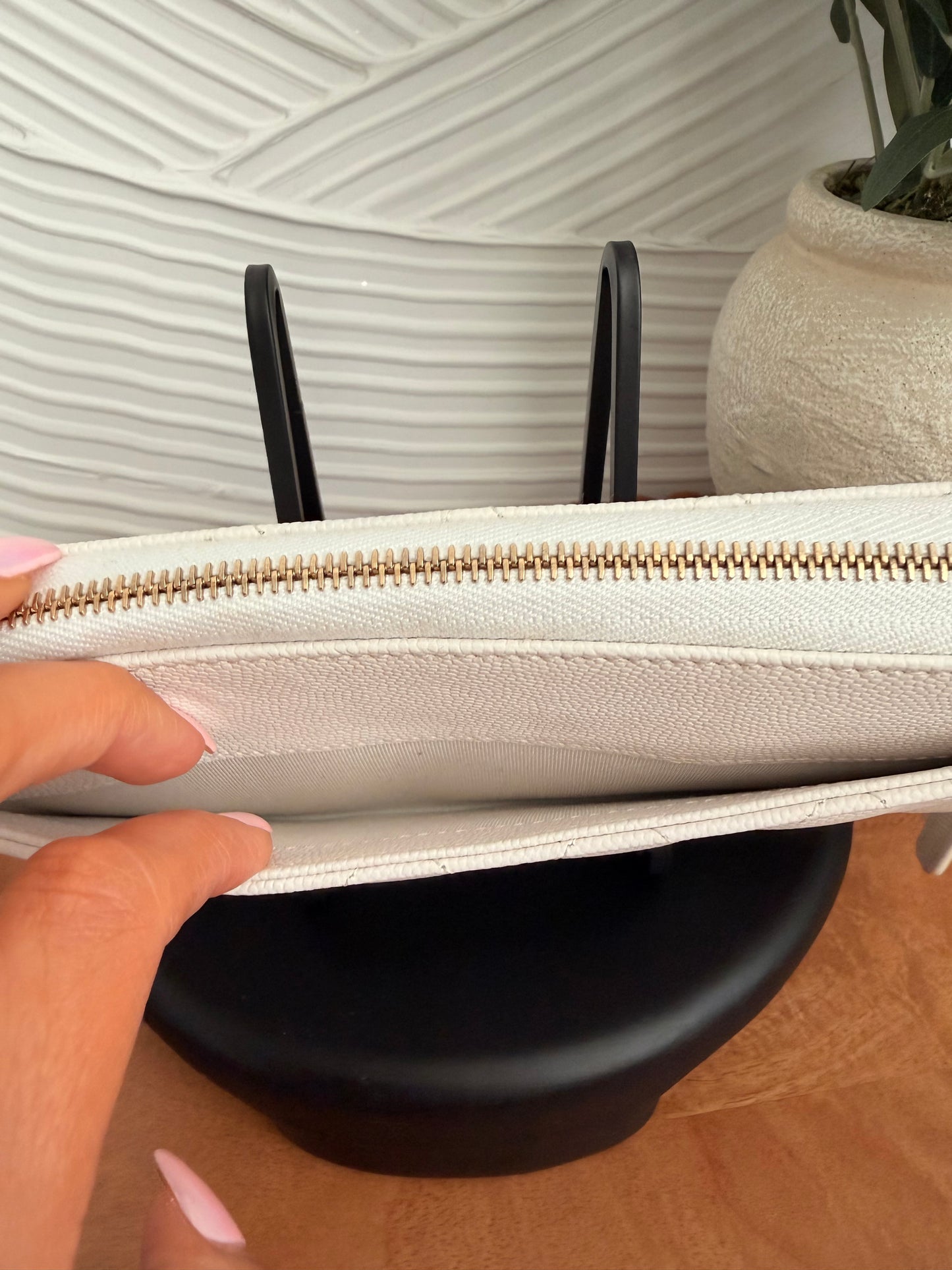 Chanel Coco Mark Matelasse Leather Long Wallet