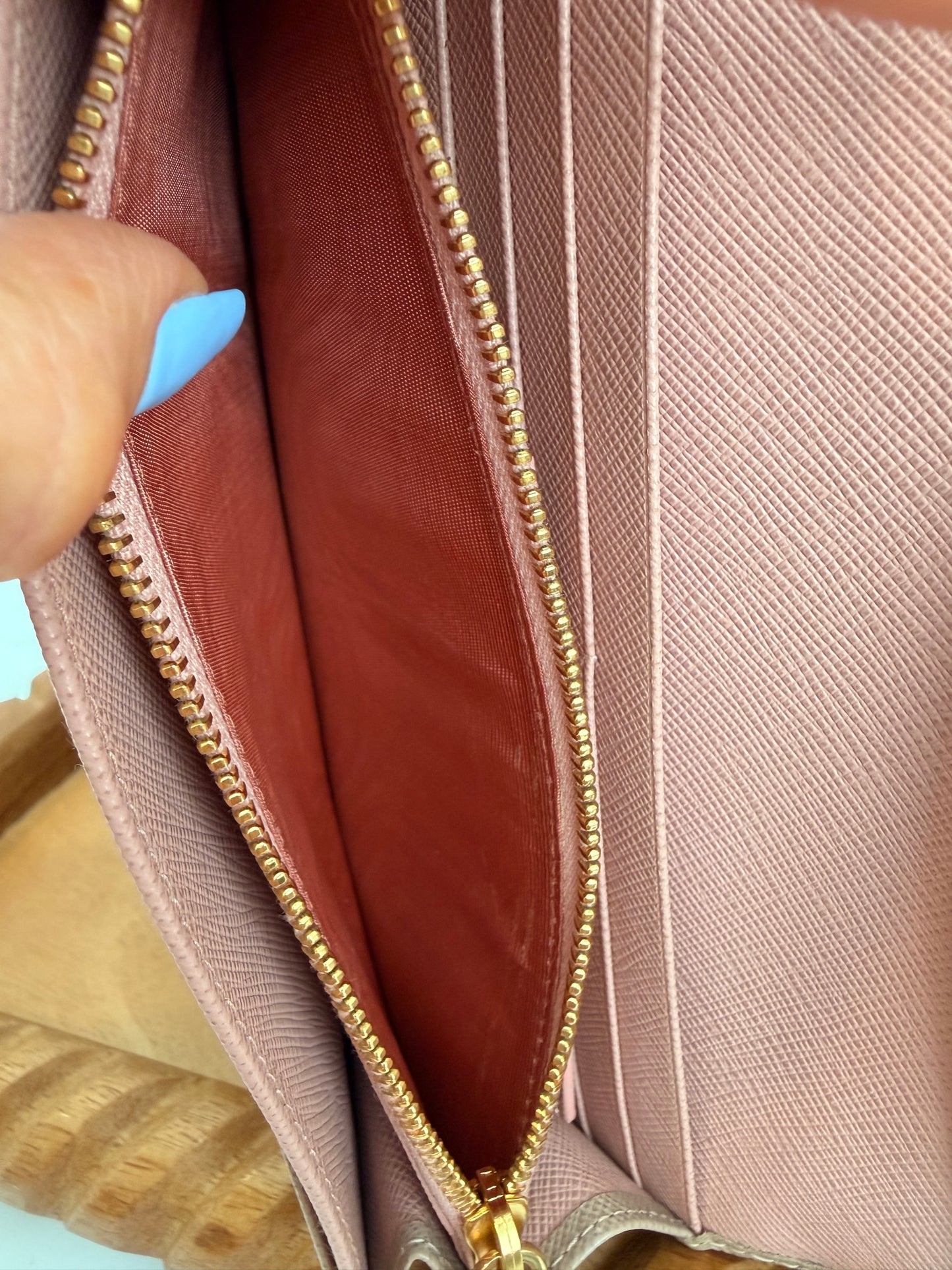 Prada saffiano long wallet