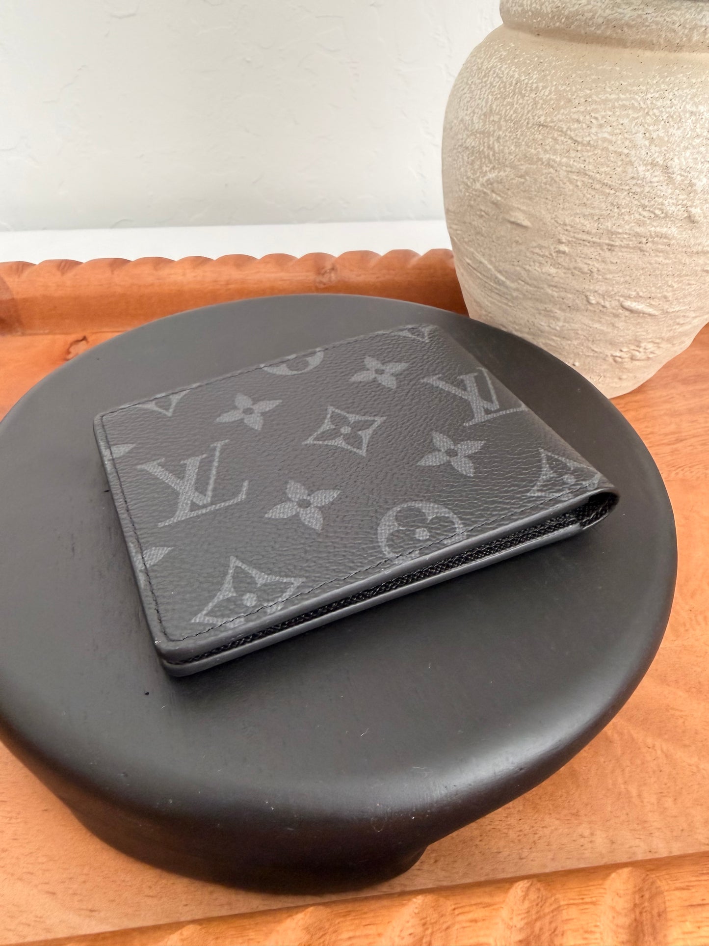 Louis Vuitton Monogram Eclipse Slender Bi-fold Wallet