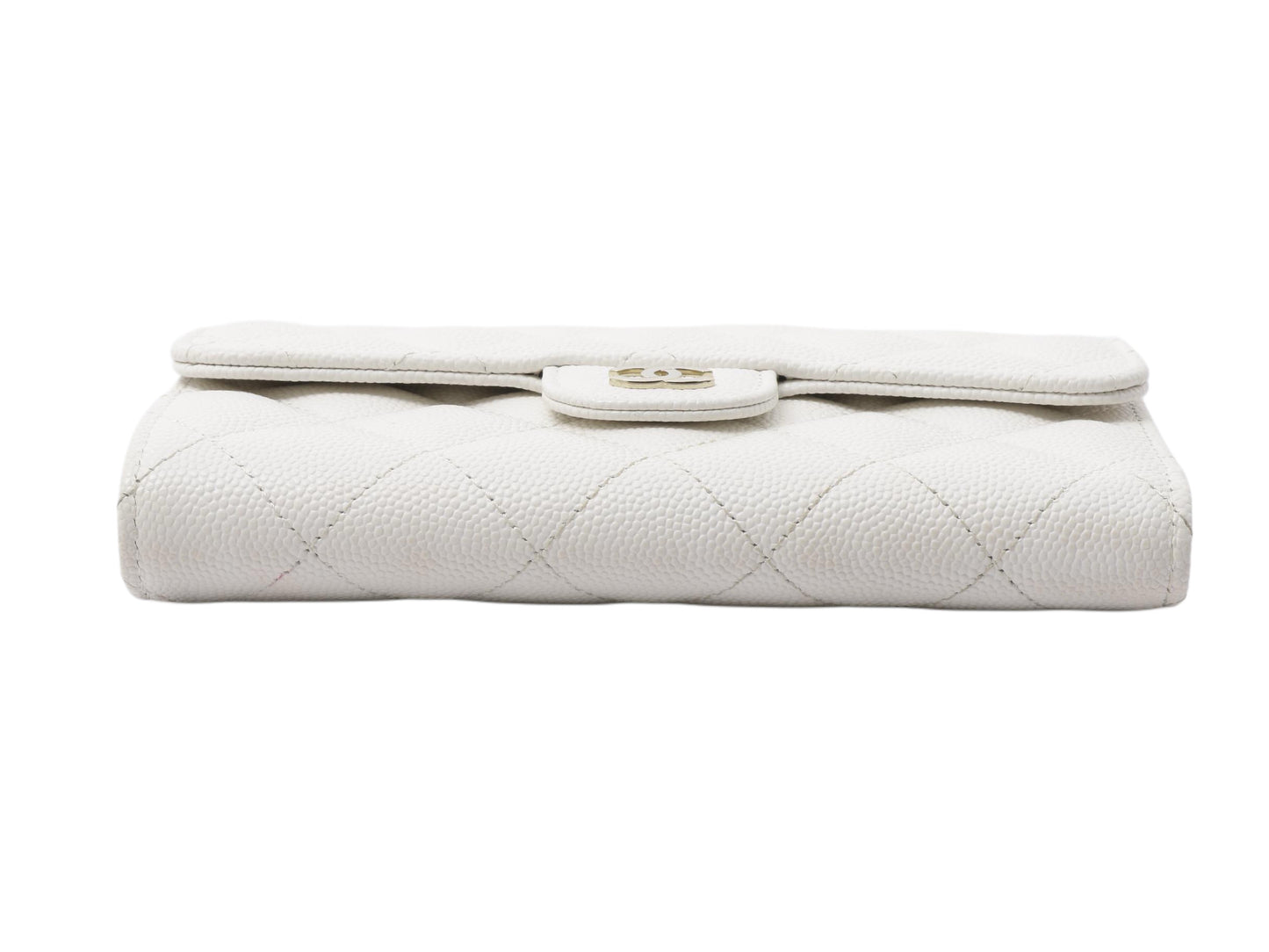 Chanel Caviar Quilted Medium Flap Wallet White
