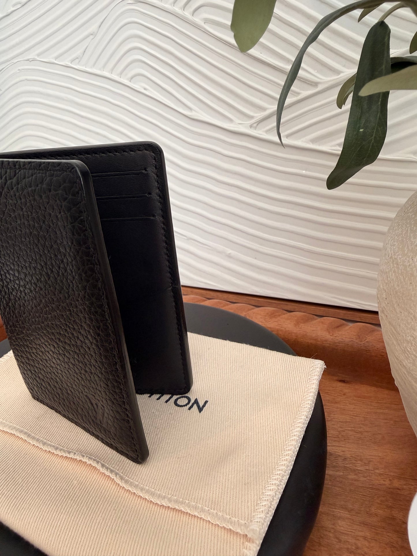 Louis Vuitton Pocket Organizer in Black Taurillon Leather