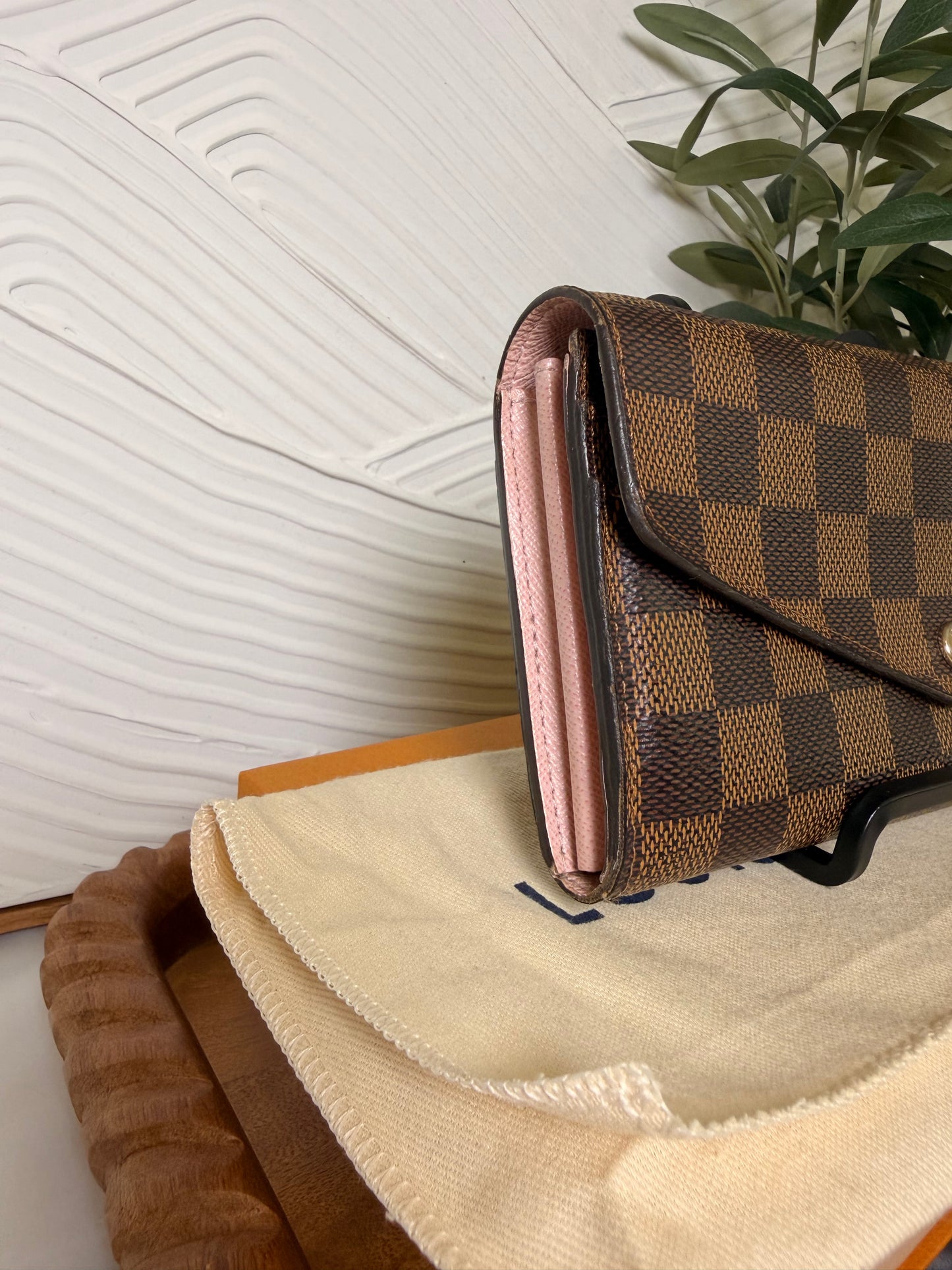 Louis Vuitton Damier Ebene Sarah Wallet