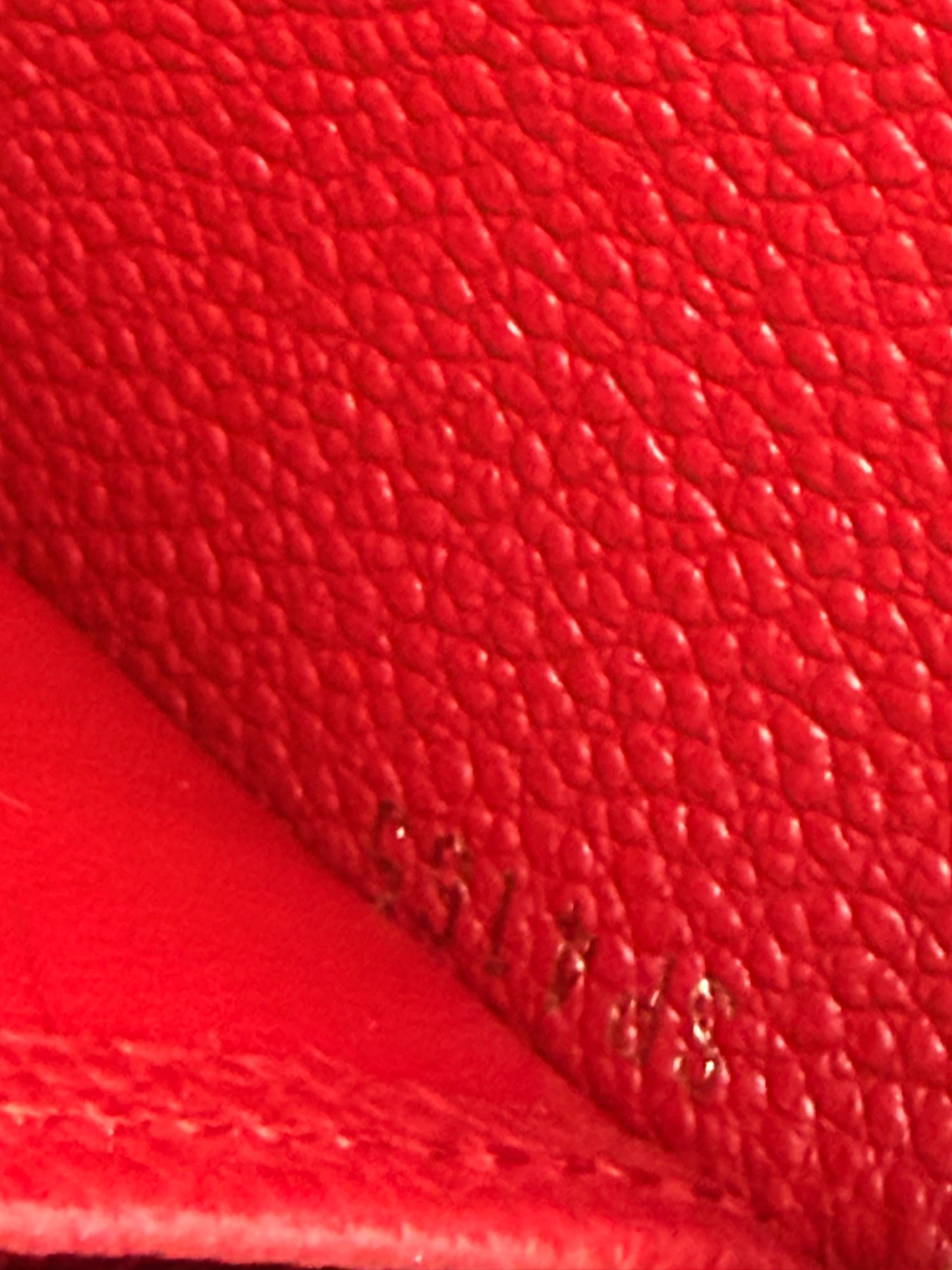 Louis Vuitton Red Empriente Monogram Zippy