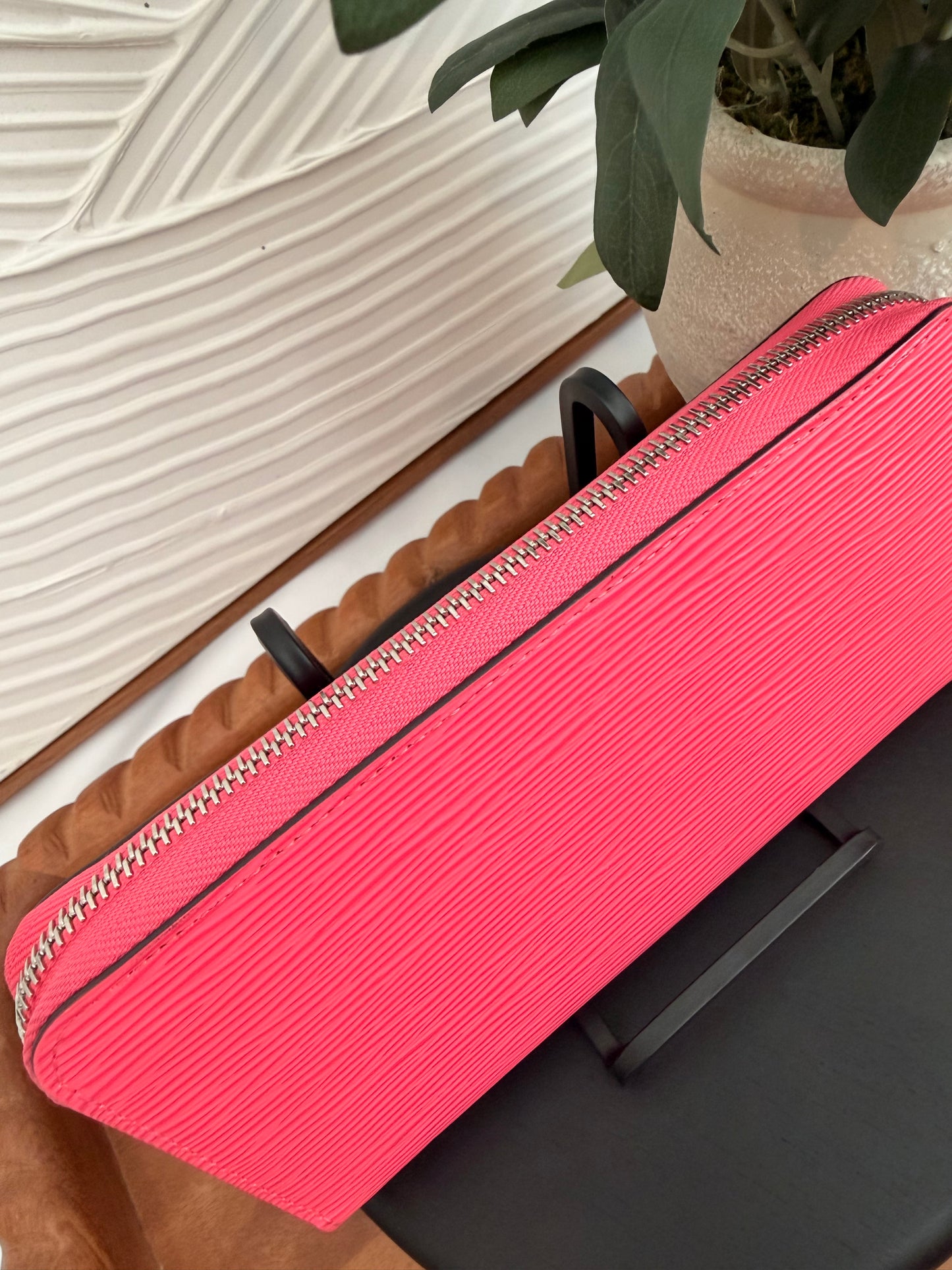 Louis Vuitton Pink Epi Zippy Wallet