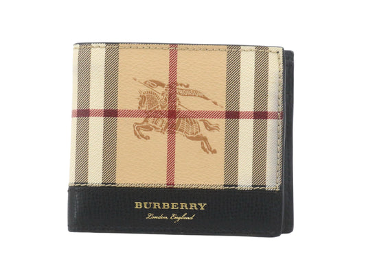 Cartera plegable Burberry Haymarket Check