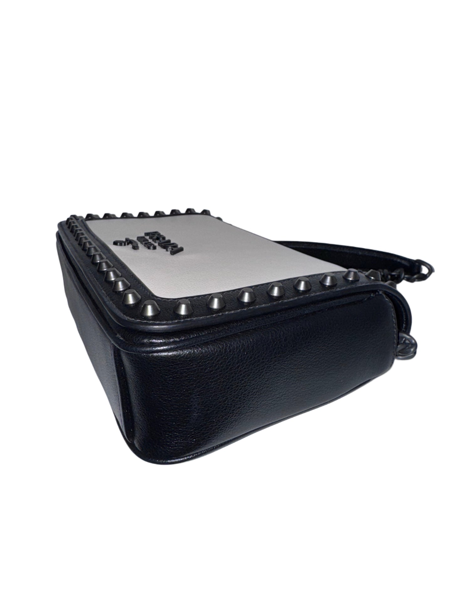 Prada Glace Calf Studded Crossbody Bag