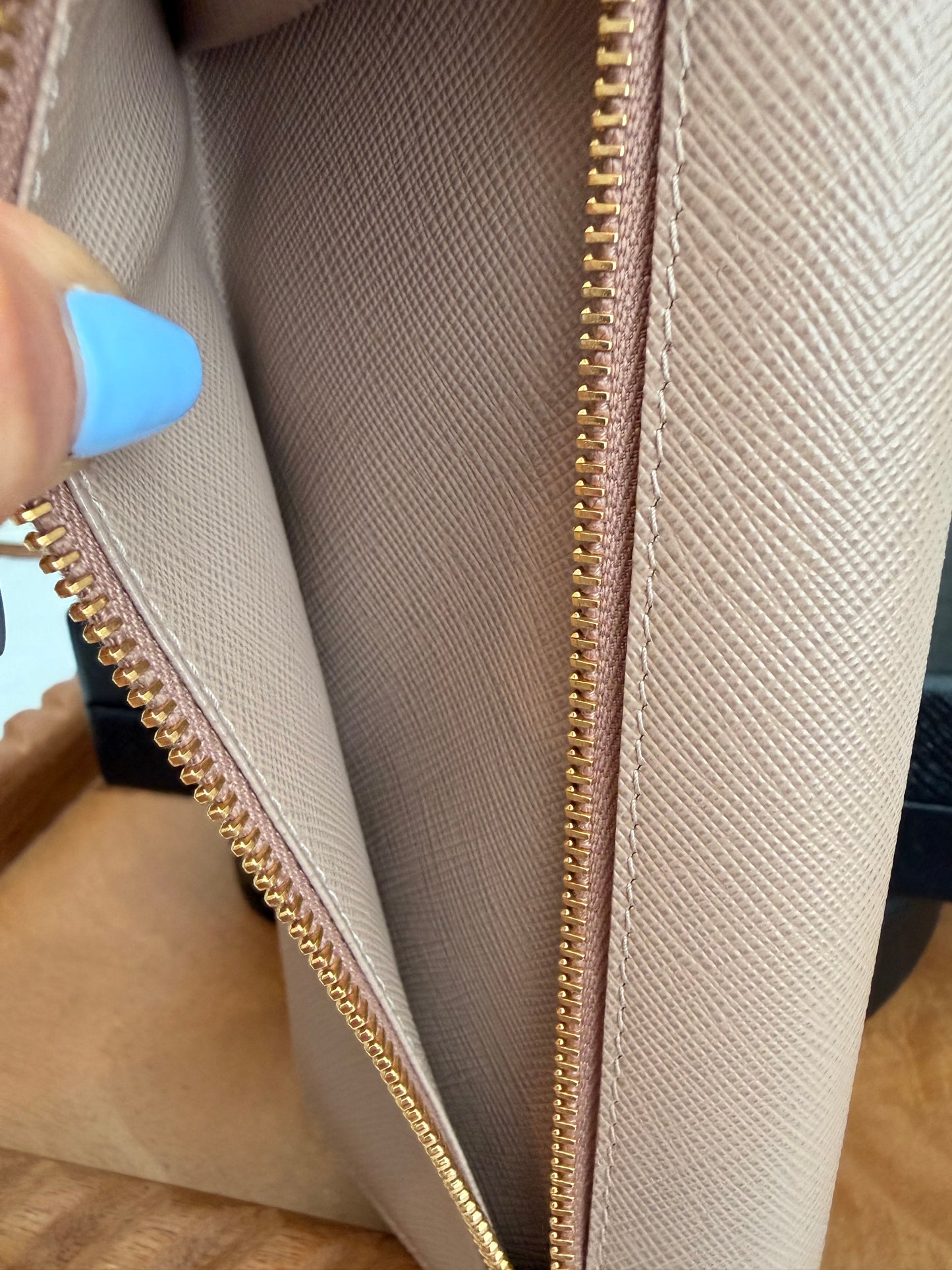Prada saffiano long wallet