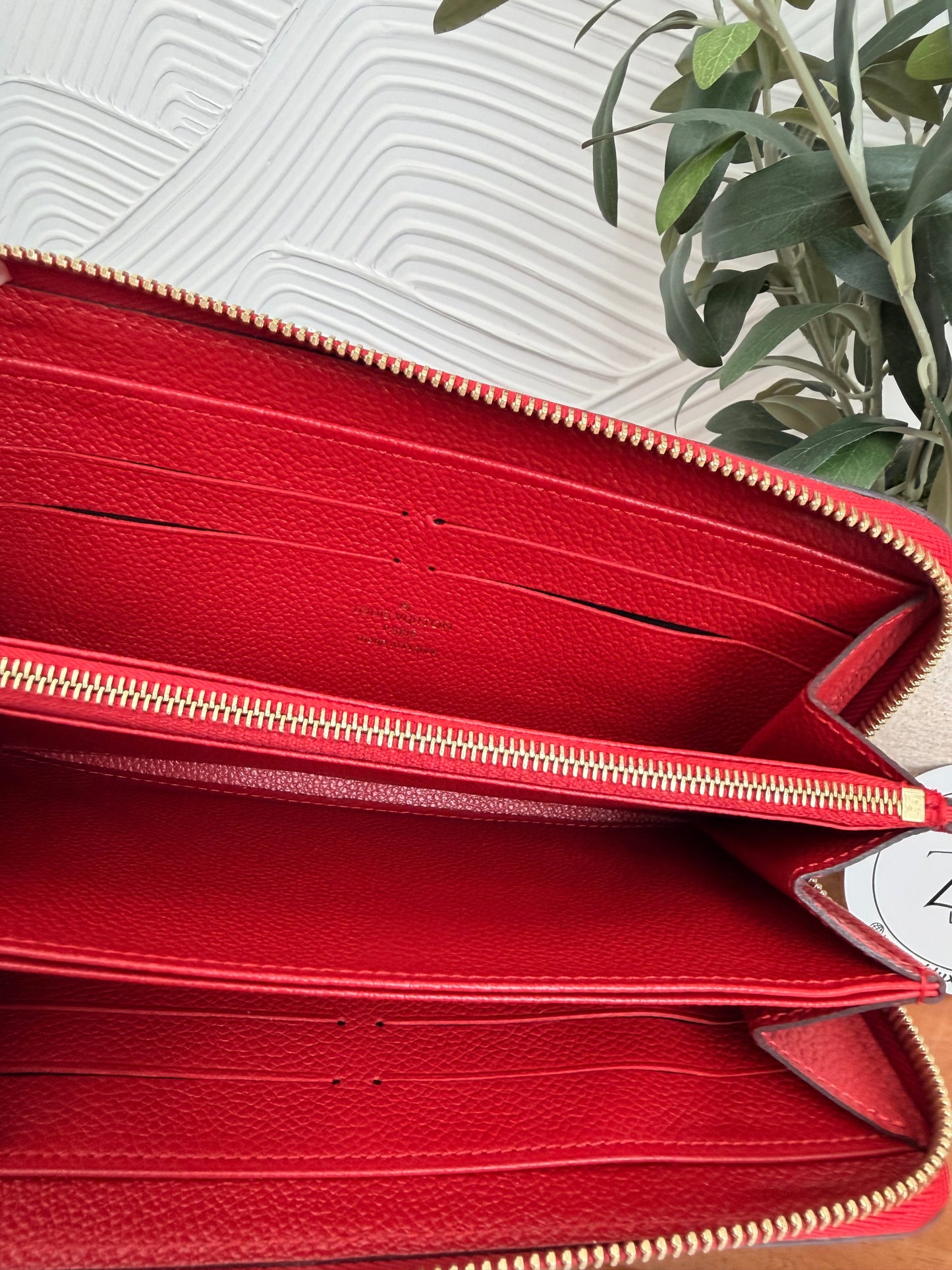 Louis Vuitton Red Empriente Monogram Zippy