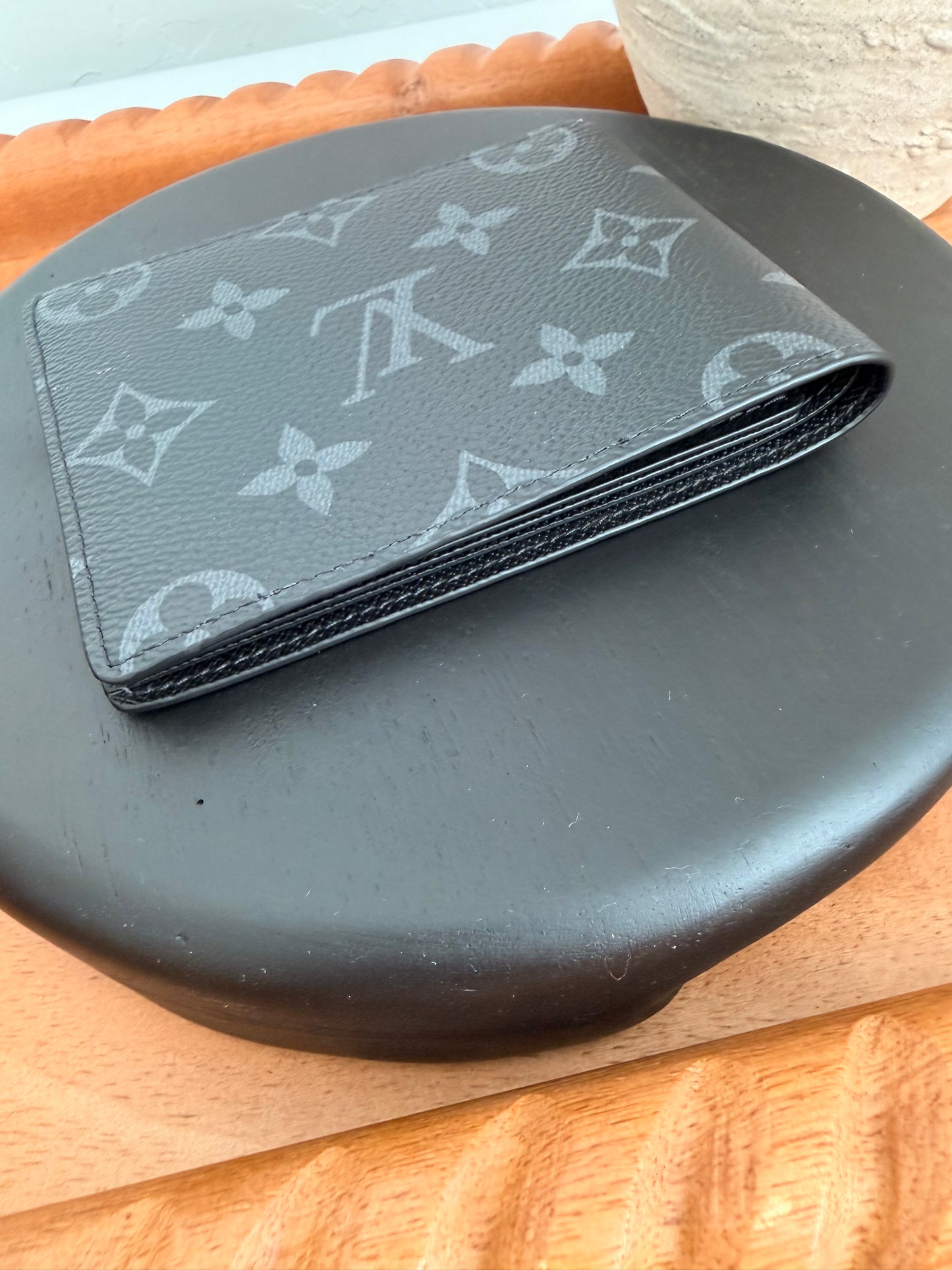 Louis Vuitton Monogram Eclipse Slender Bi-fold Wallet