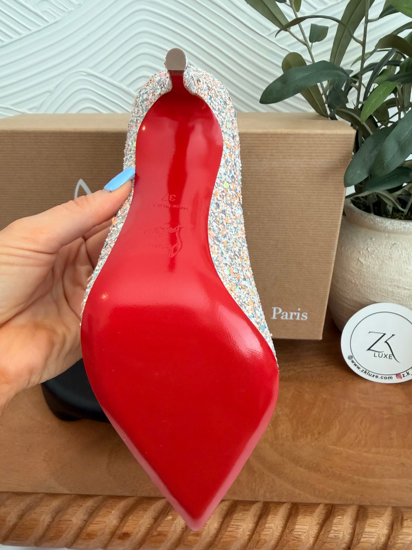 Christian Louboutin pigalle follies 100mm gl gems/sp las
