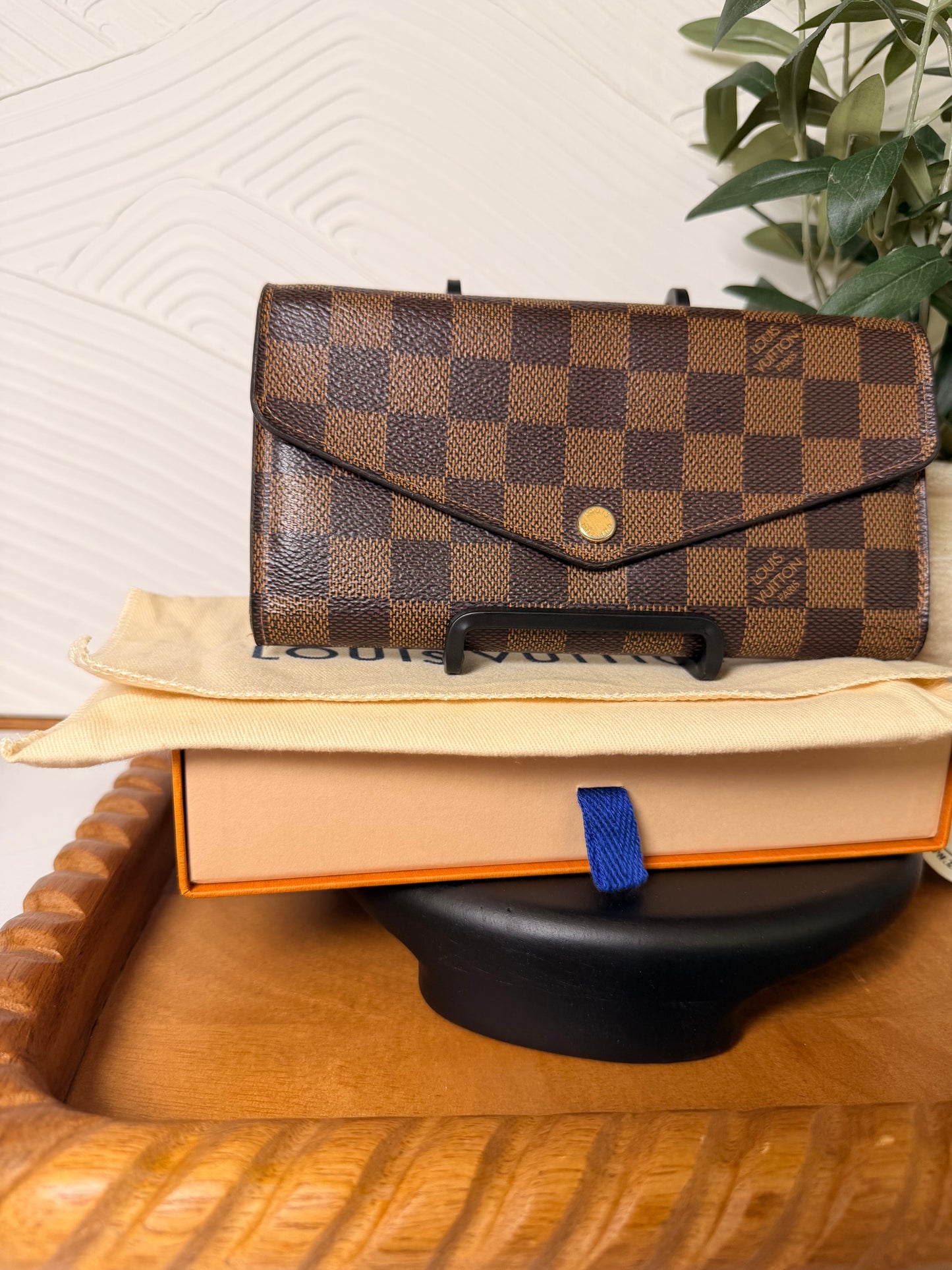 Louis Vuitton Damier Ebene Sarah Wallet