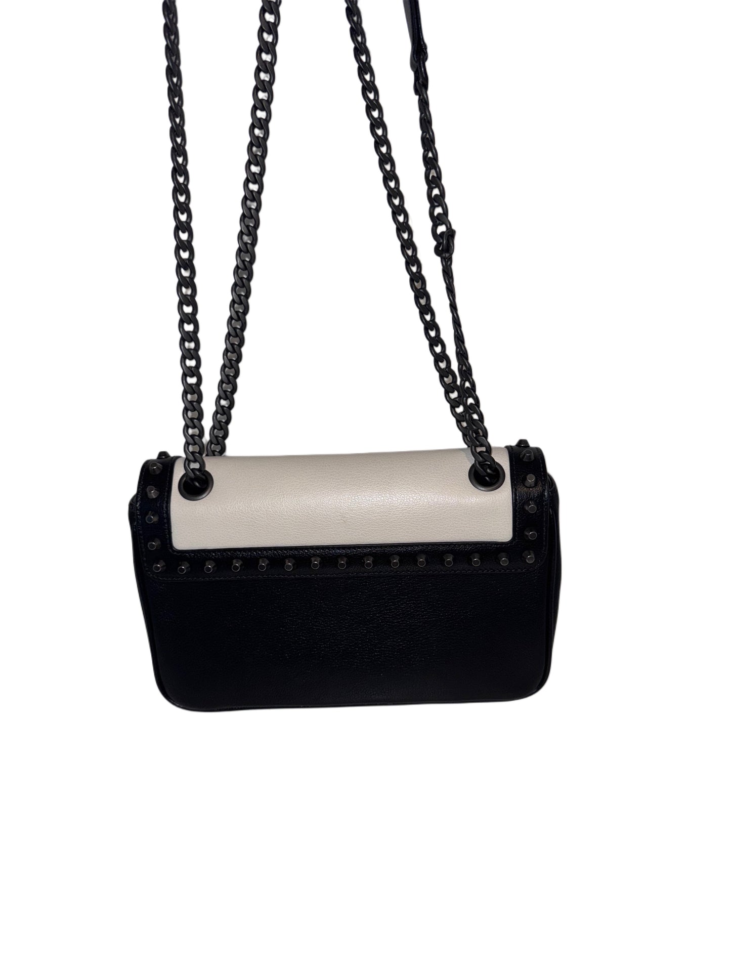 Prada Glace Calf Studded Crossbody Bag