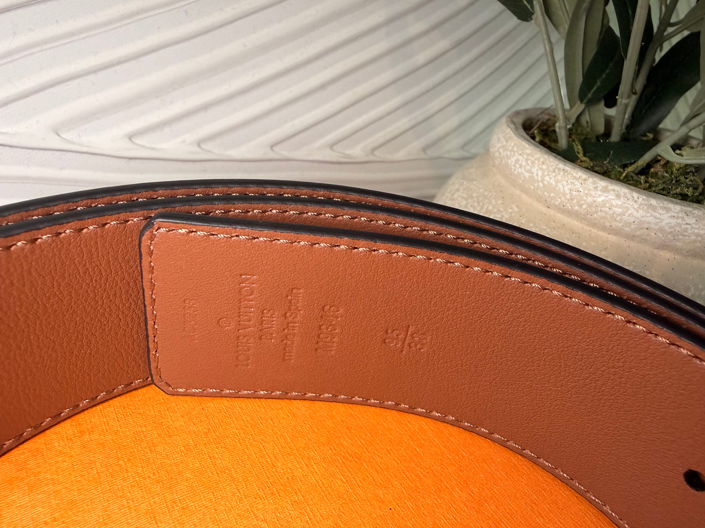 Louis Vuitton Monogram Leather Pyramid Reversible 40MM Belt