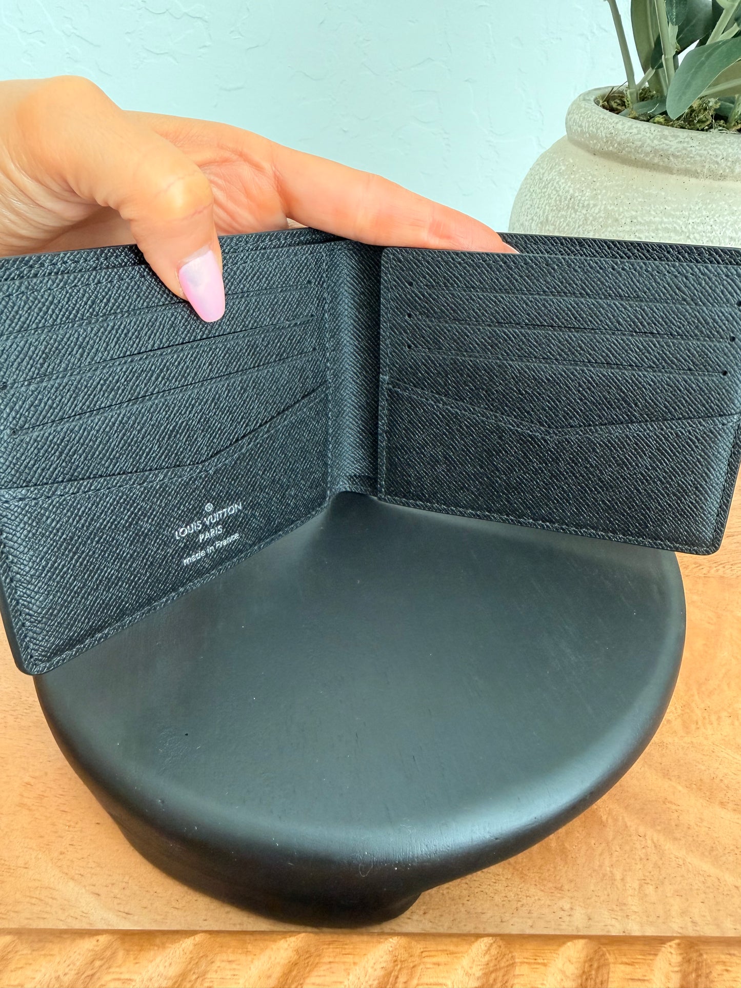 Louis Vuitton Monogram Eclipse Slender Bi-fold Wallet