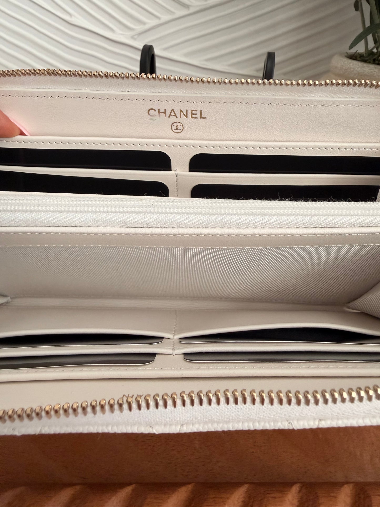 Chanel Coco Mark Matelasse Leather Long Wallet
