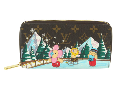 Cartera Zippy de edición limitada Vivienne Xmas de lona Monogram de Louis Vuitton